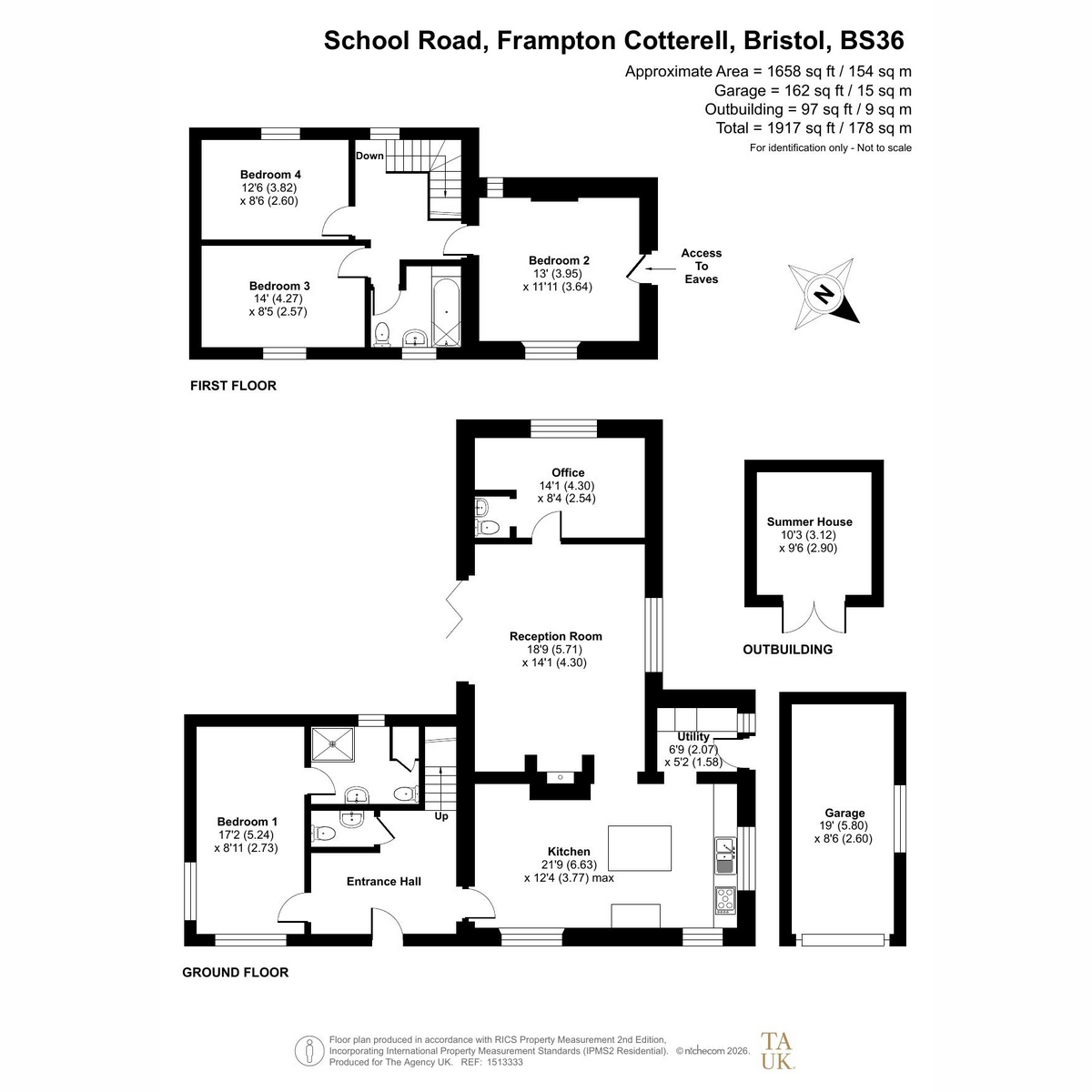 134, School Road, Bristol floorplan