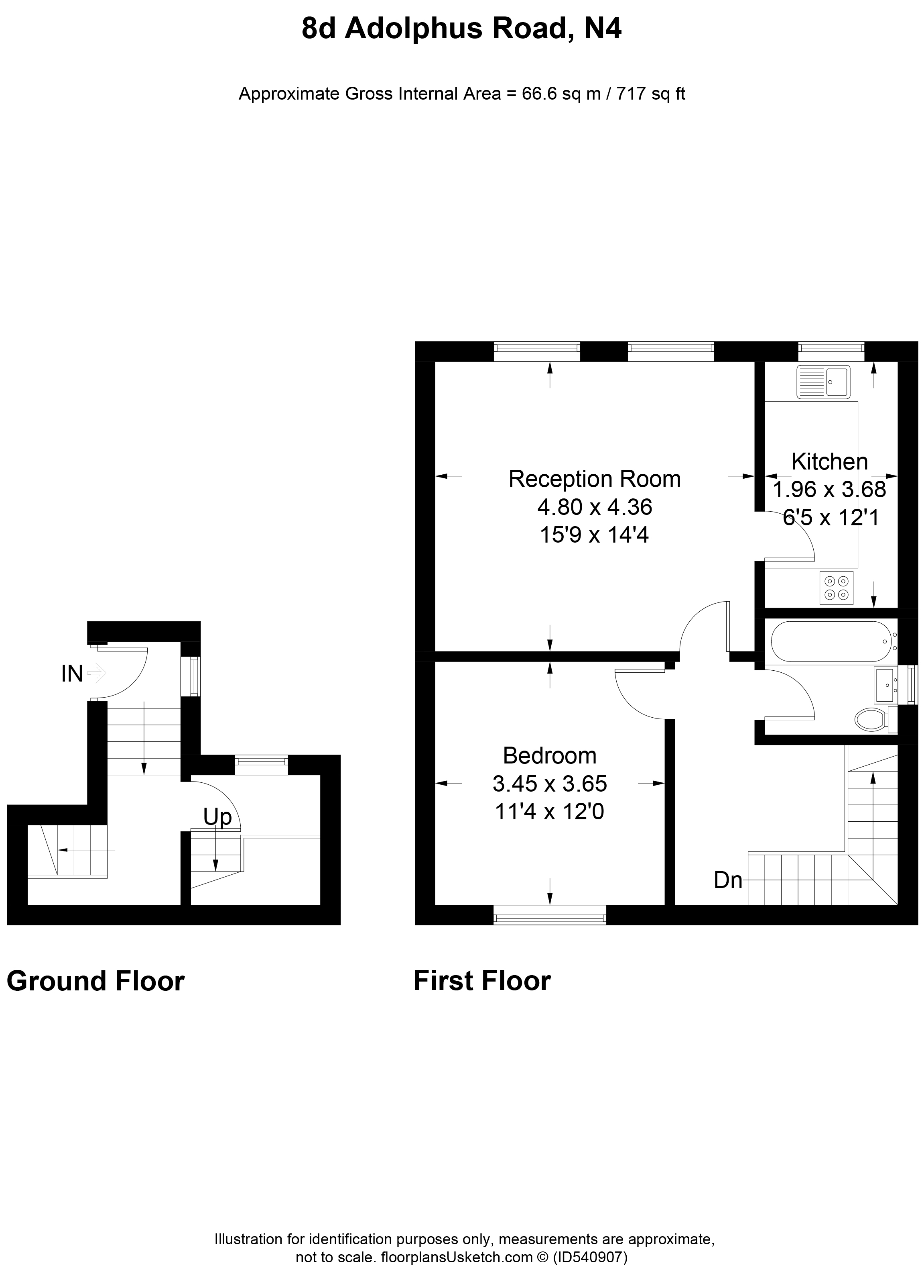 2 Bedrooms Flat for sale in Adolphus Road, London N4