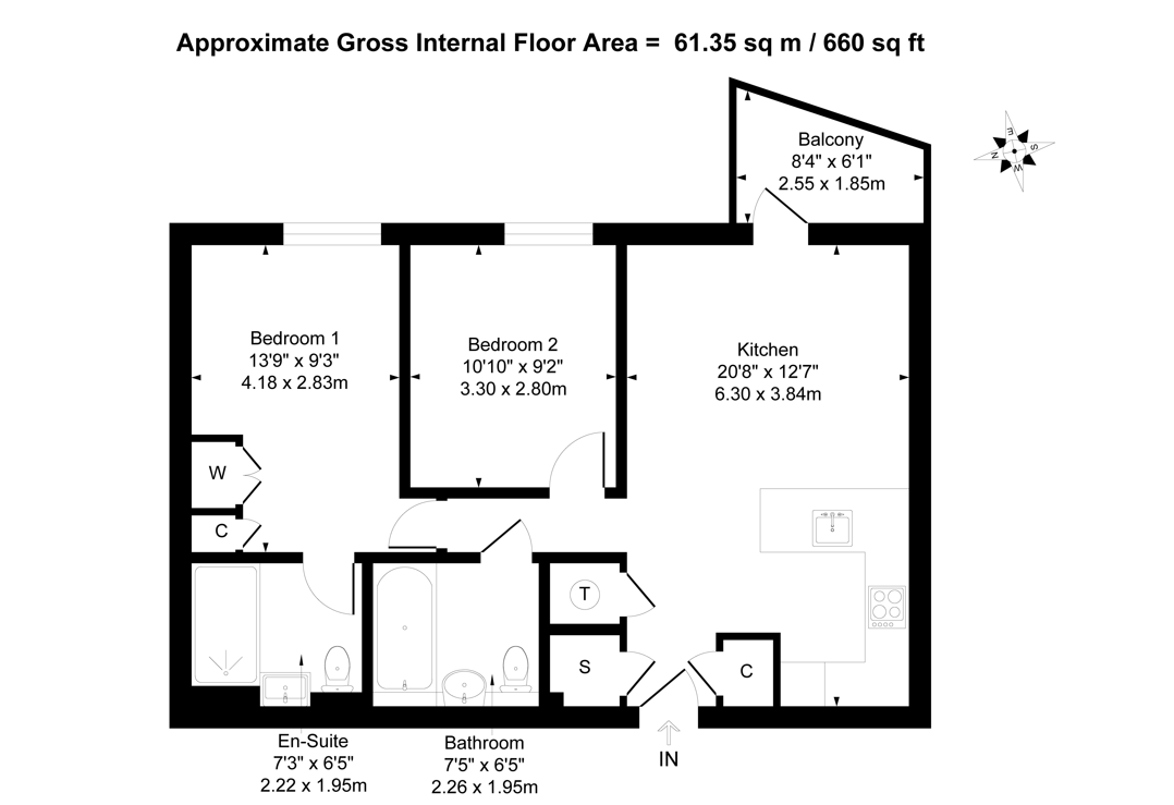 Flat 28, Exploration Way, Slough floorplan