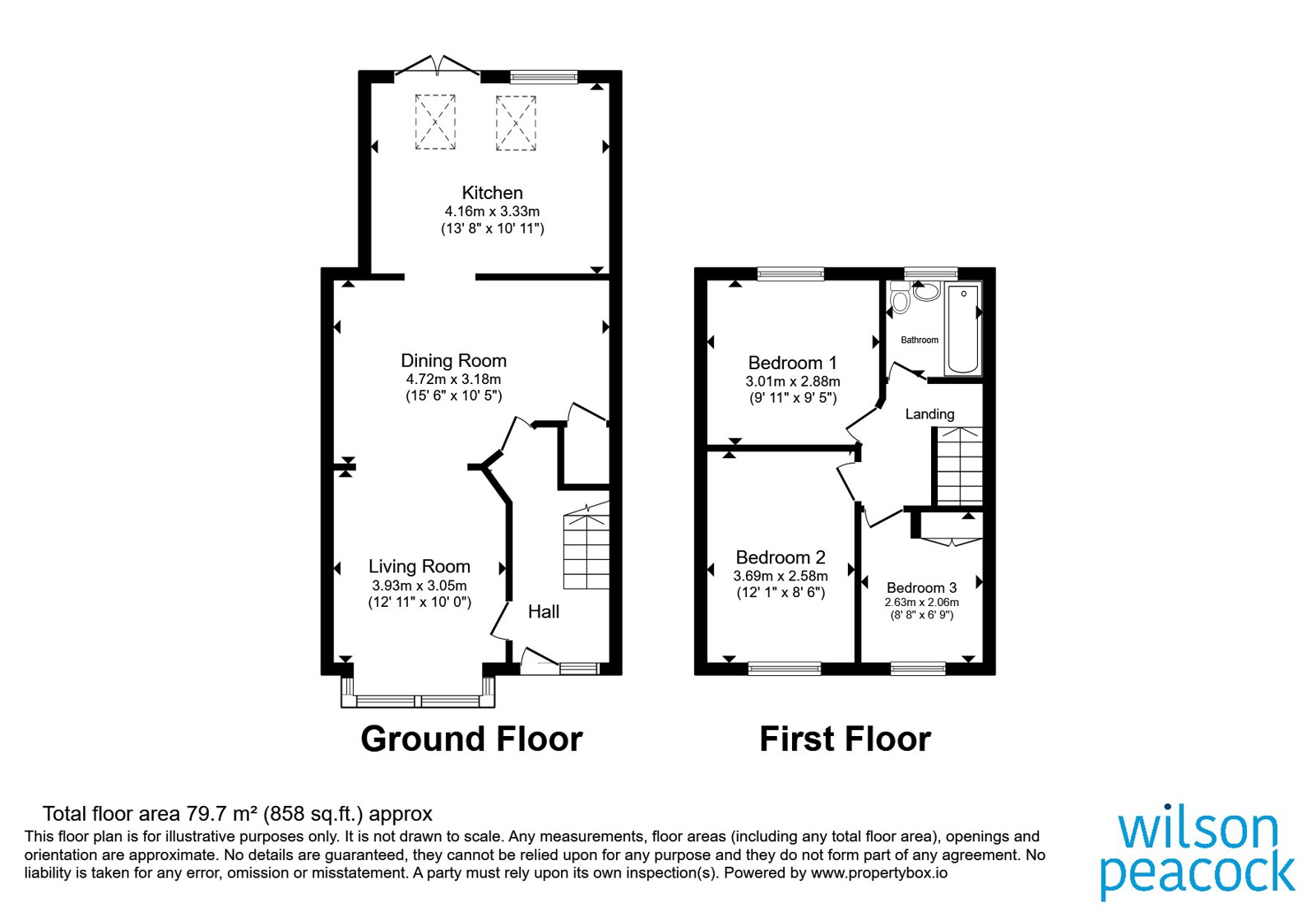 68, Oak Road, Bedfordshire floorplan