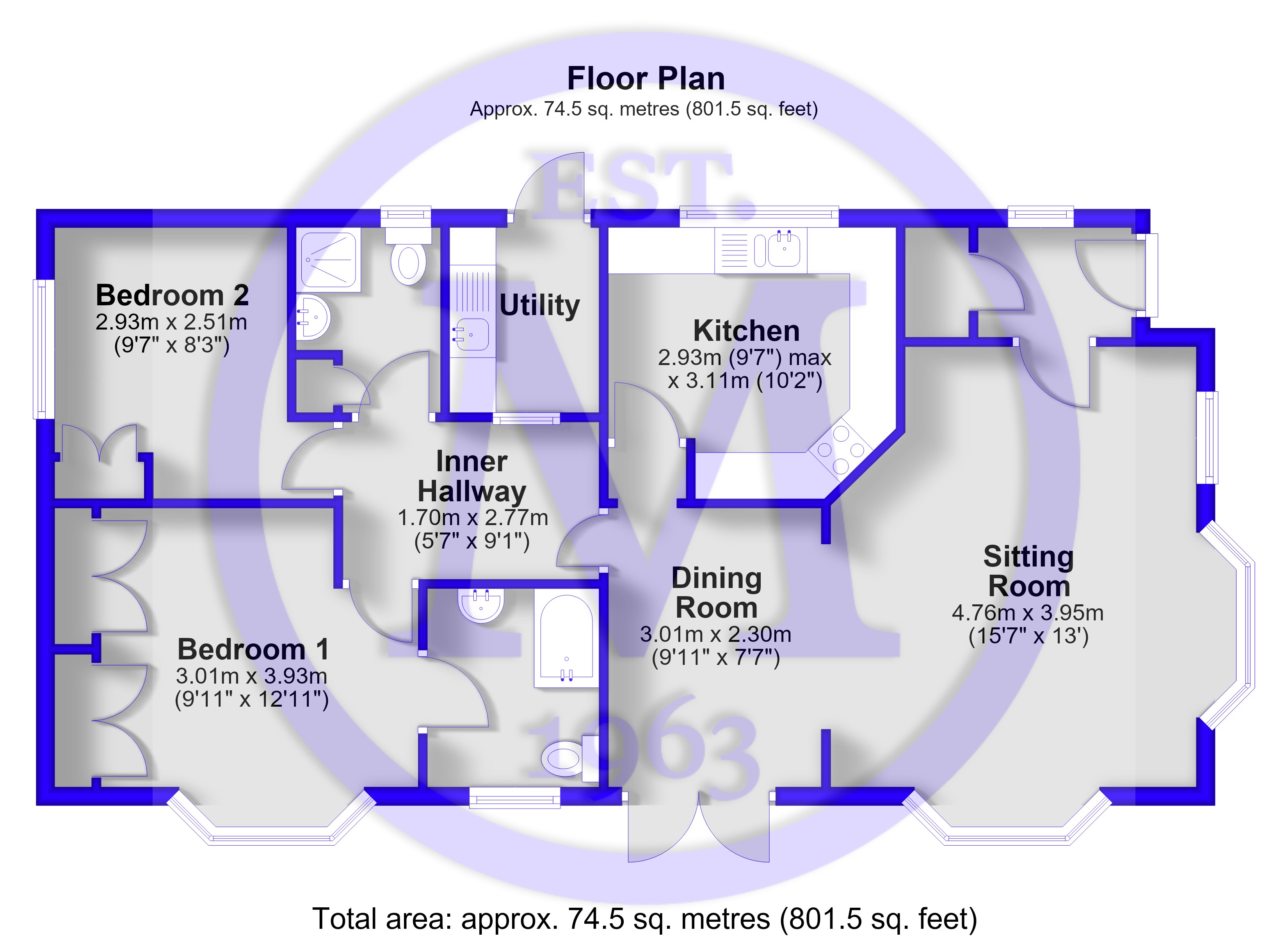 3 Knightcrest Park,, Milford Road, Lymington floorplan