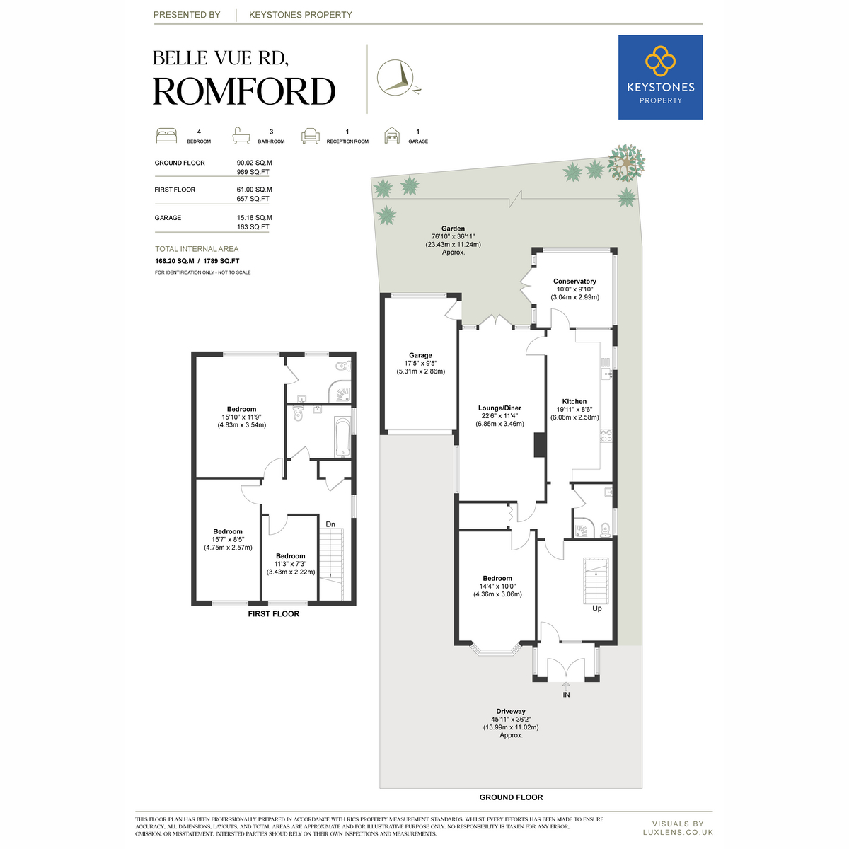 3, Bellevue Road, Collier Row floorplan