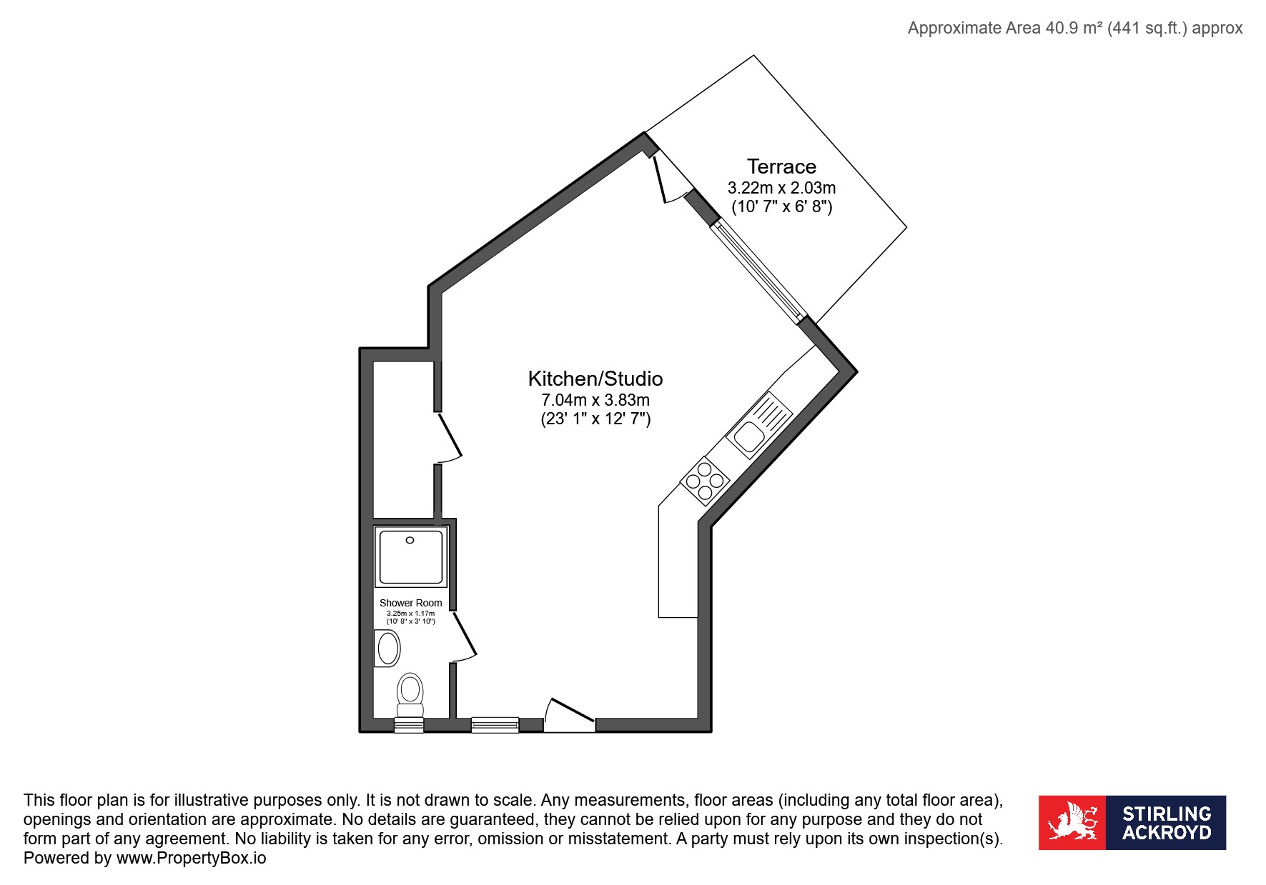 Flat 1, Rubber Studios,, Wallis Road, London floorplan