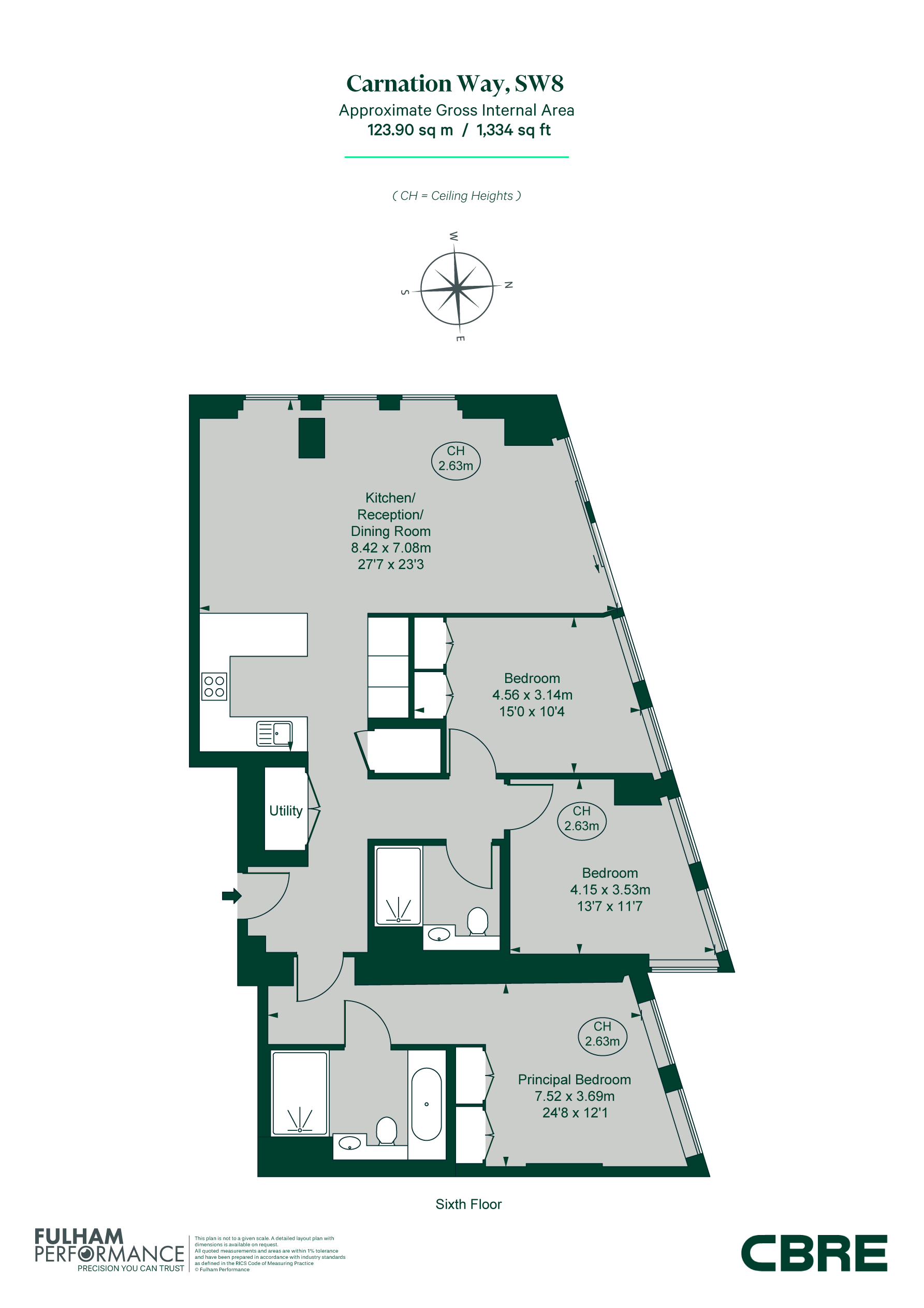 Apartment B0601, 8, Carnation Way, London floorplan
