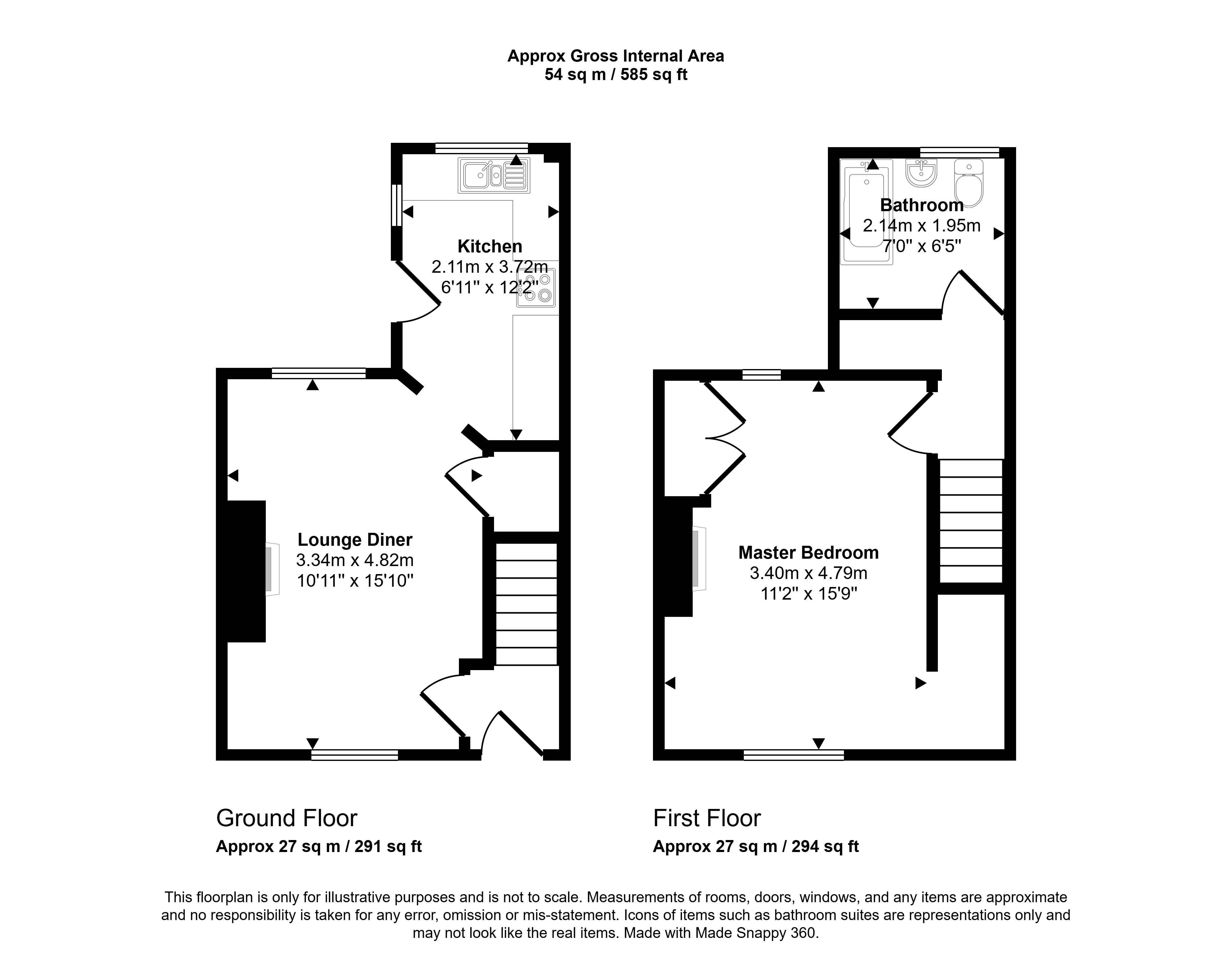 2, High Row, Haltwhistle floorplan