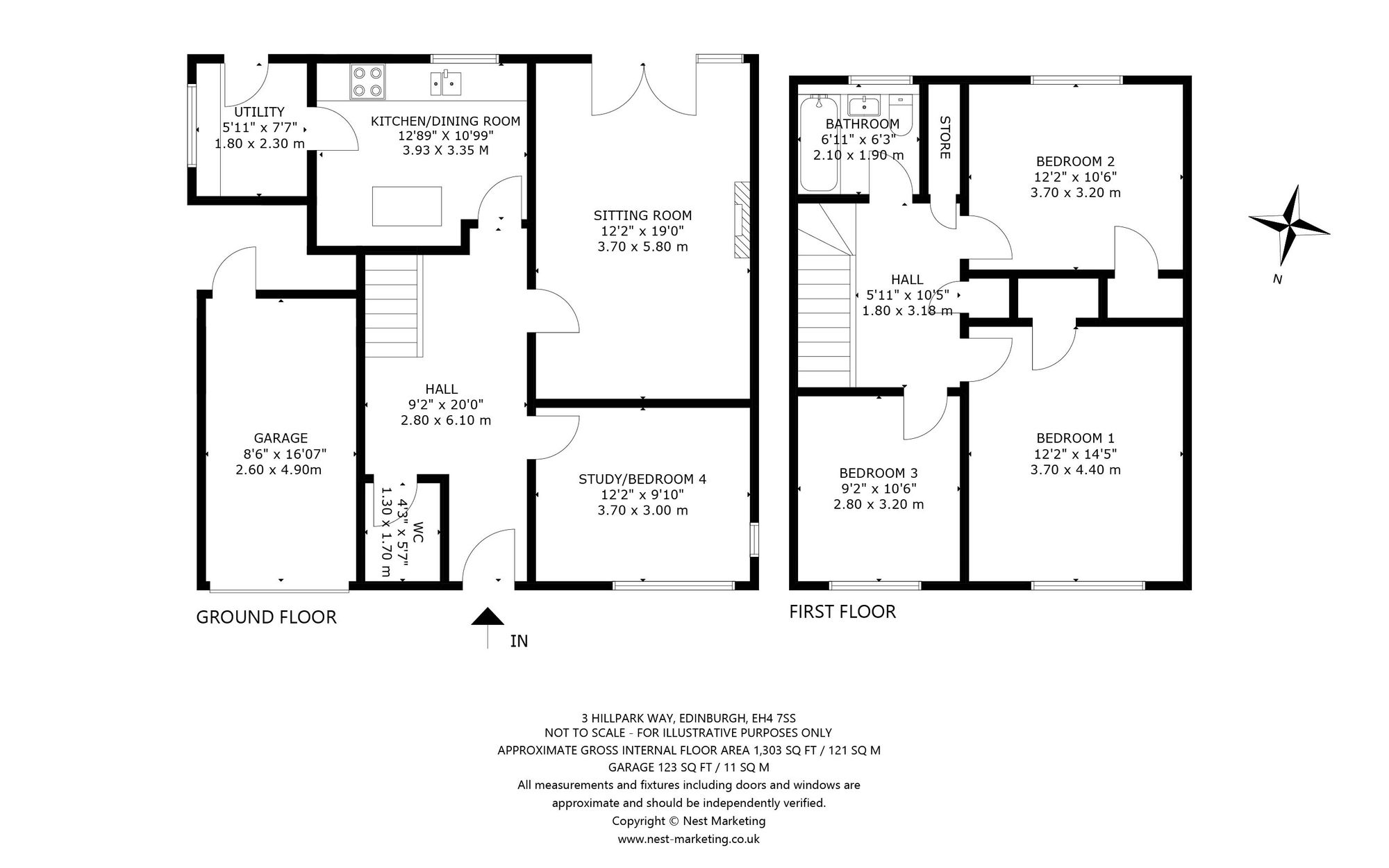 3 Hillpark Way, Edinburgh floorplan