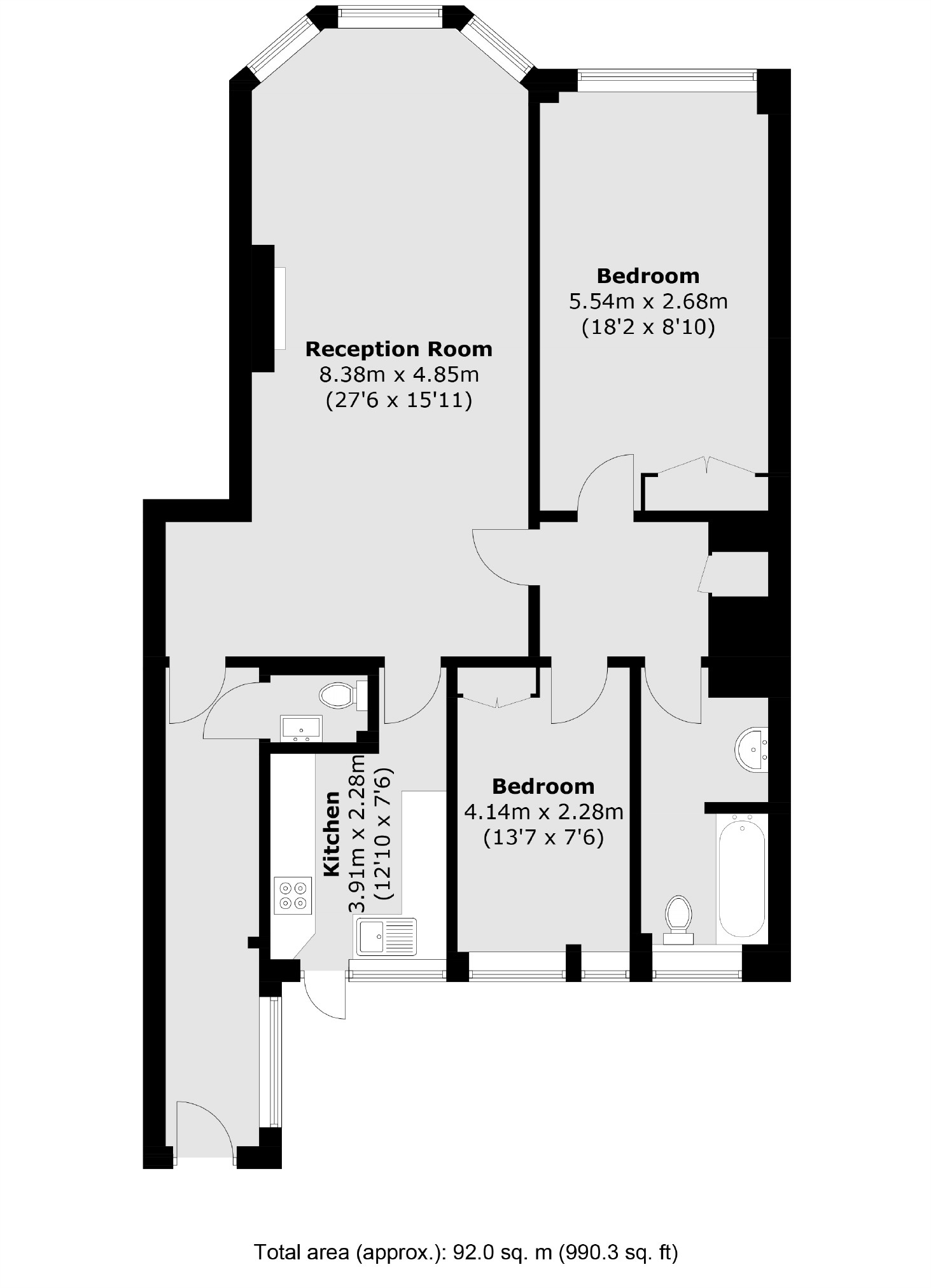 Hyde Park Place, London floorplan