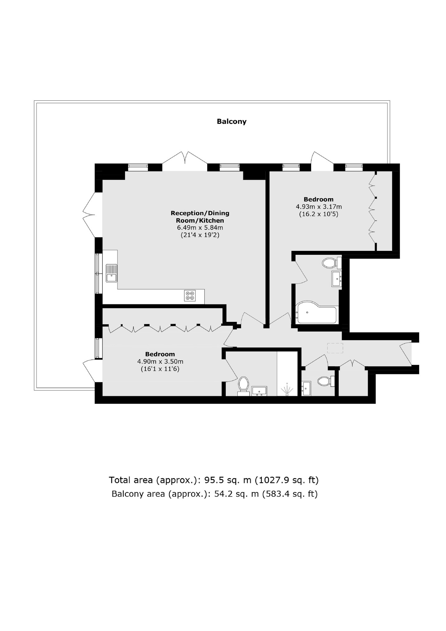 Flat 3, 24B, Ryland Road, London floorplan