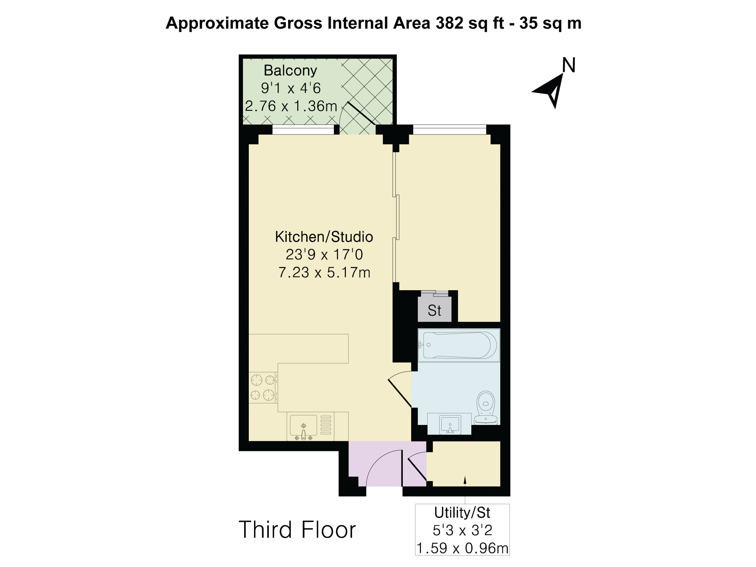 59 Belgravia House, Dickens Yard,, Longfield Avenue, London floorplan