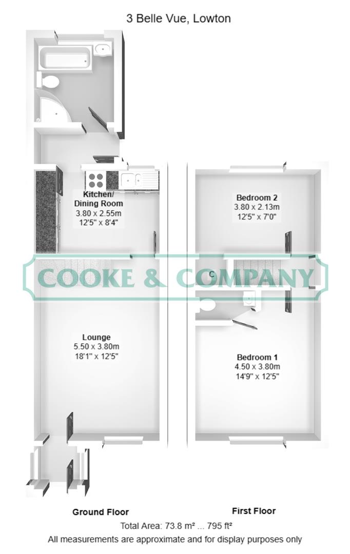 3, Belle Vue, Lowton floorplan