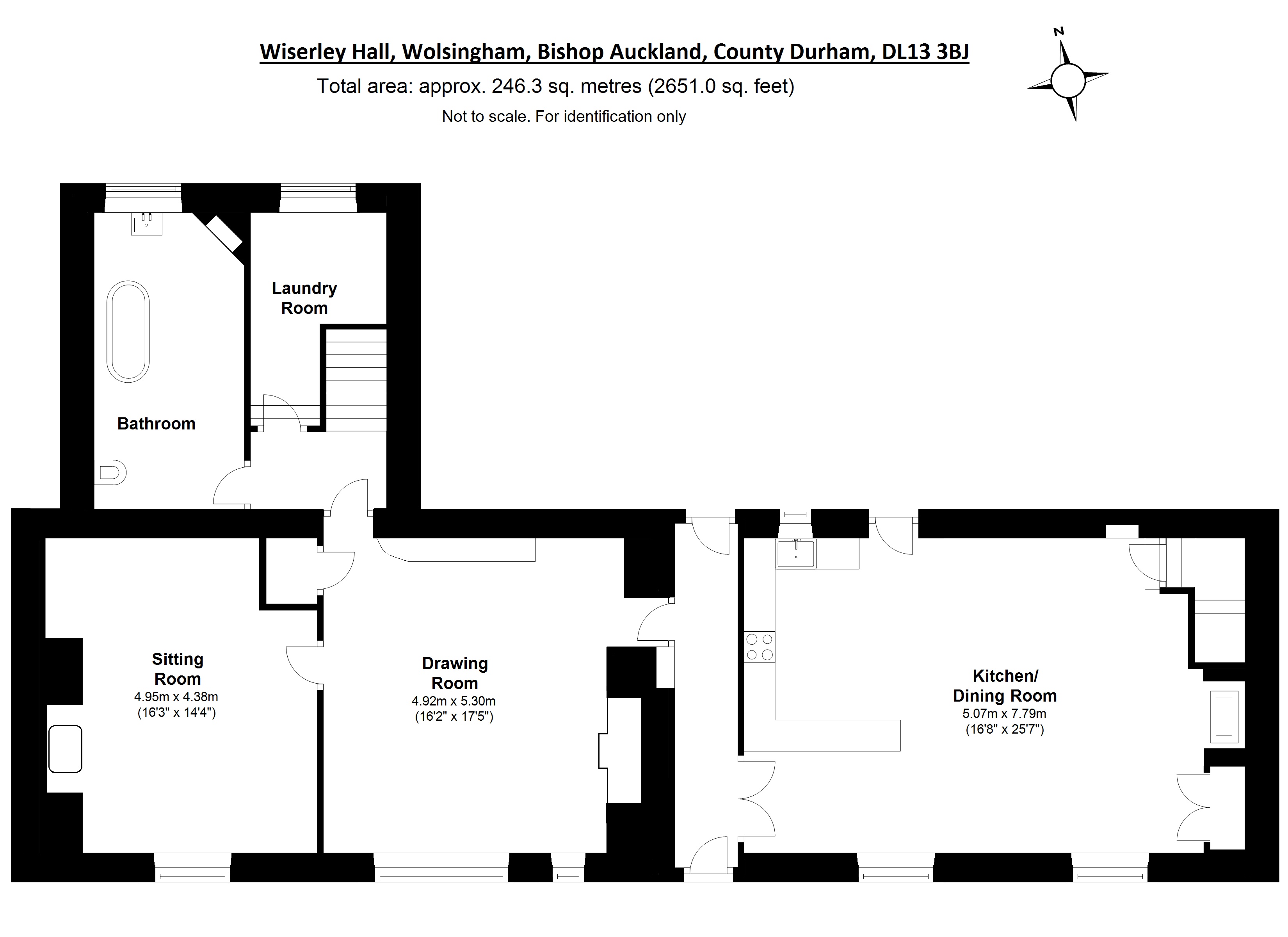 4 bed detached house for sale in Wiserley Hall, Wolsingham, County
