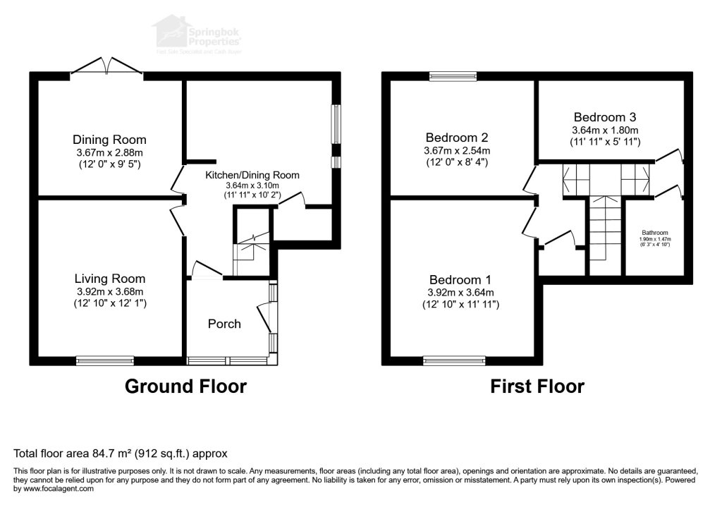 1, Gough Road, Cardiff floorplan