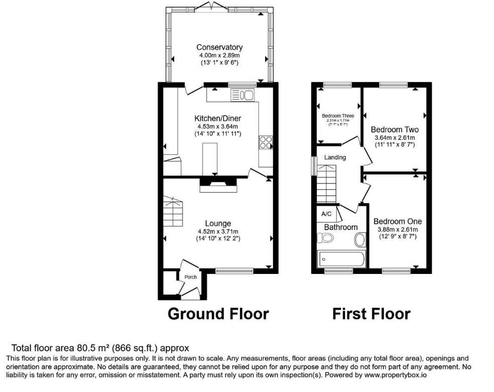 43, Long Lane, Mansfield floorplan