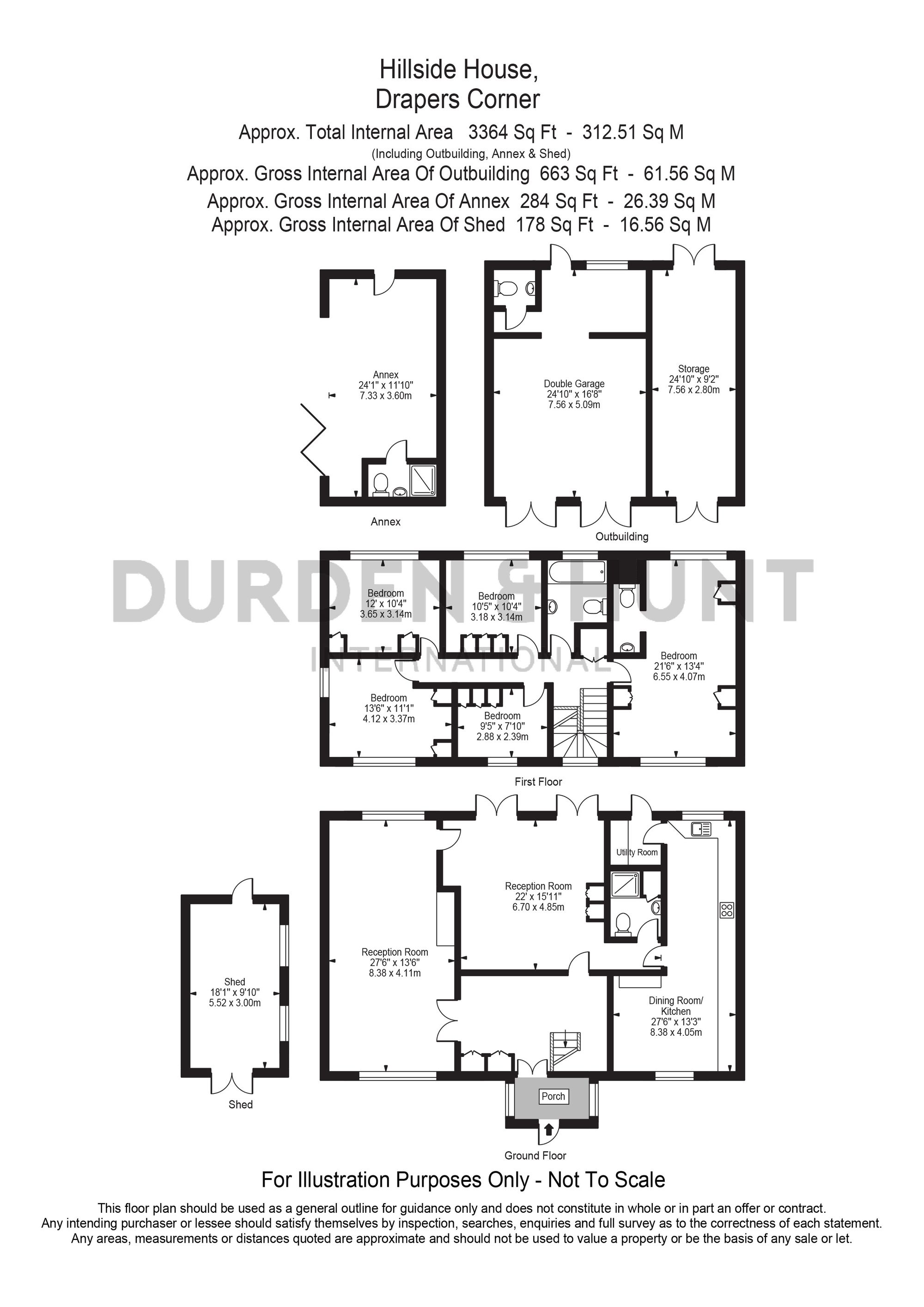 Hillside House Drapers Corner, Ongar floorplan