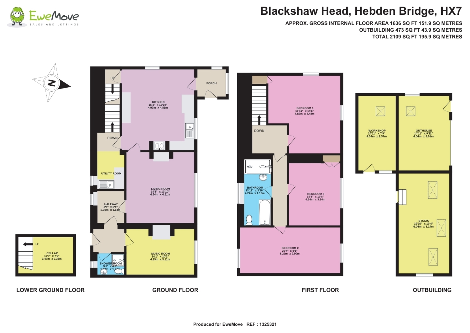 Rawtonstall House, Blackshaw Head, Hebden Bridge floorplan