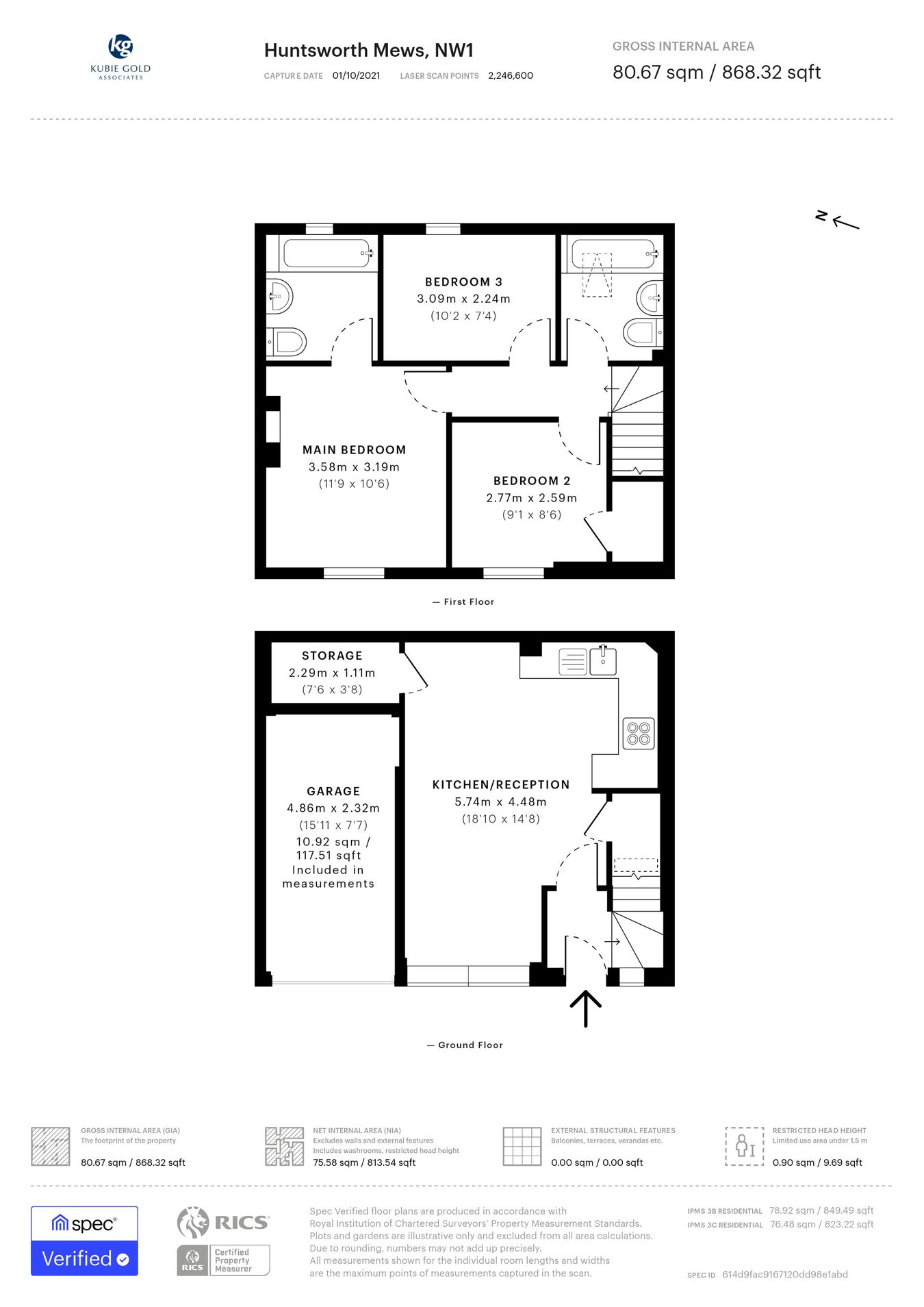 26, Huntsworth Mews, London floorplan