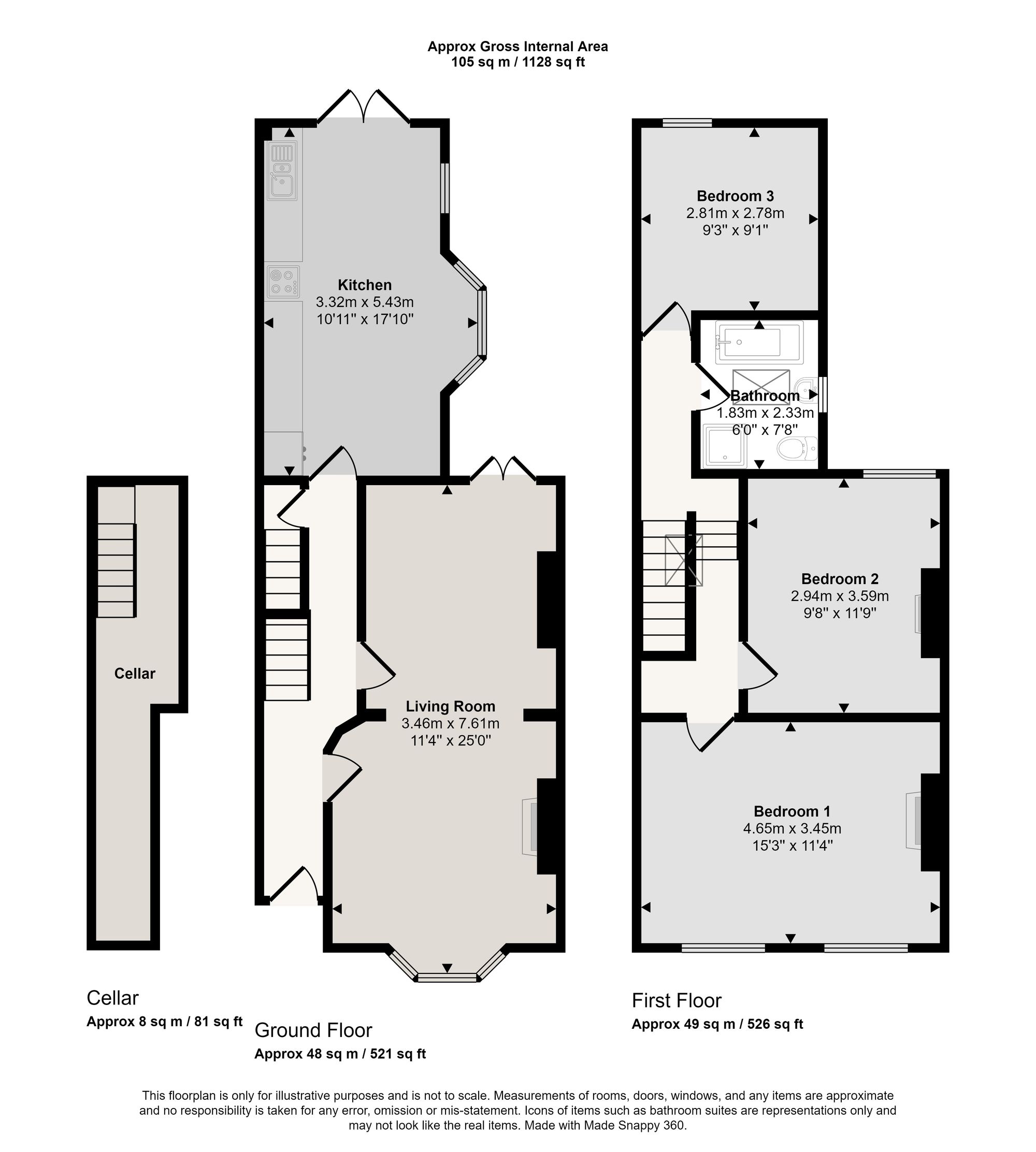 5 Bicknell Road, London floorplan