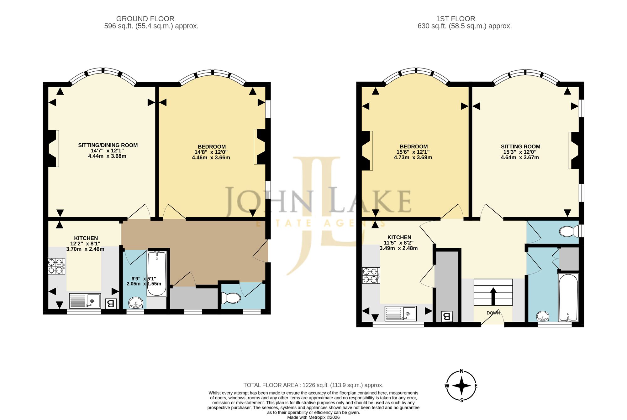 5 & 5A Torwood Gardens Road, Torquay floorplan