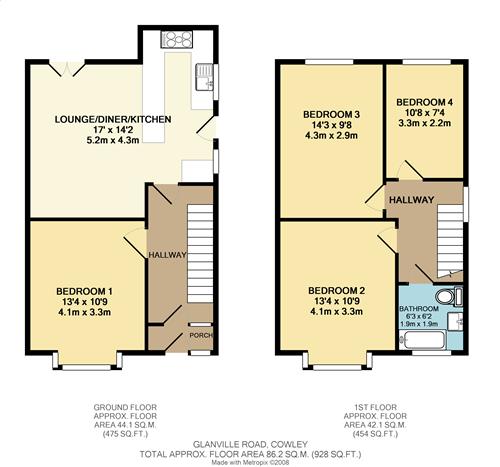 Glanville Road, Oxford floorplan