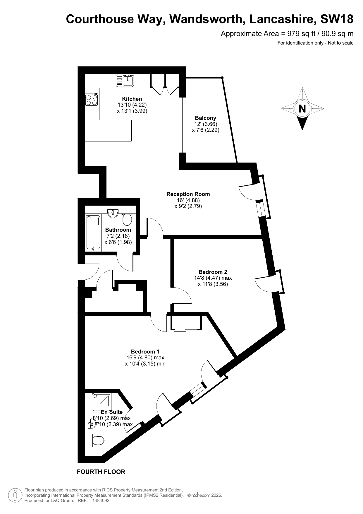 Herringbone Apartments, 1 Courthouse Way, London floorplan