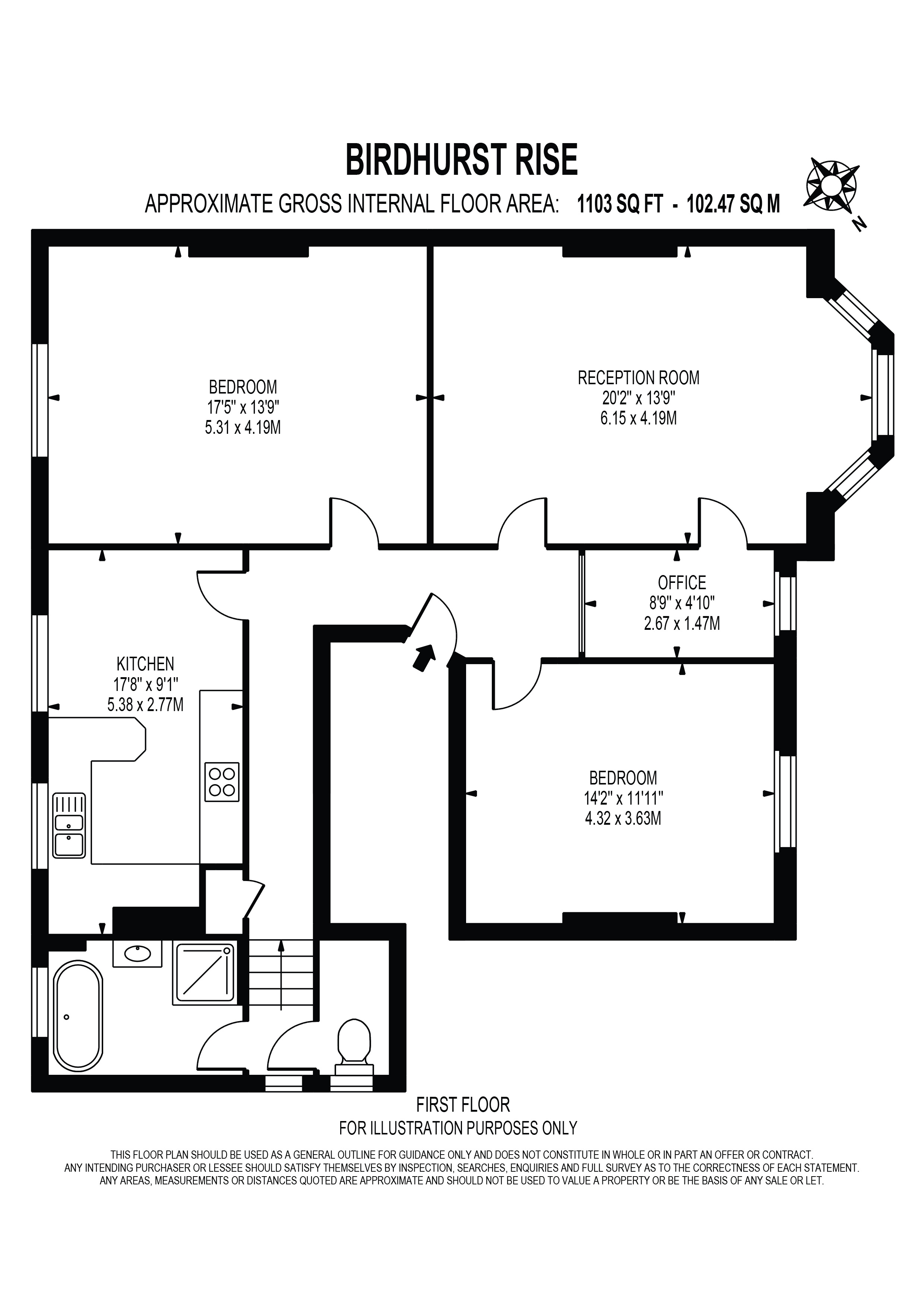 Flat 2, 39, Birdhurst Rise, Croydon floorplan