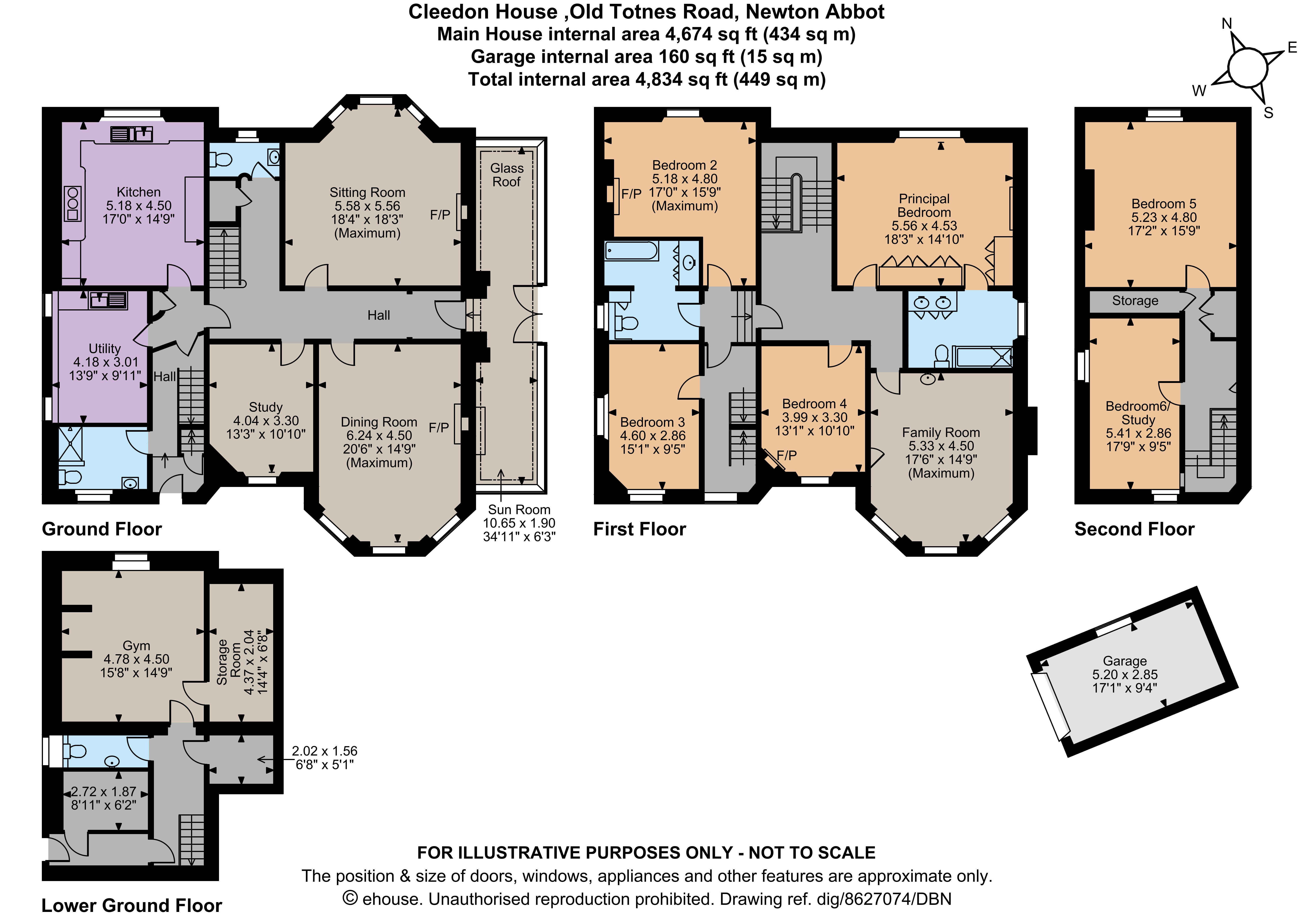 Cleedon House, 1, Old Totnes Road, Devon floorplan