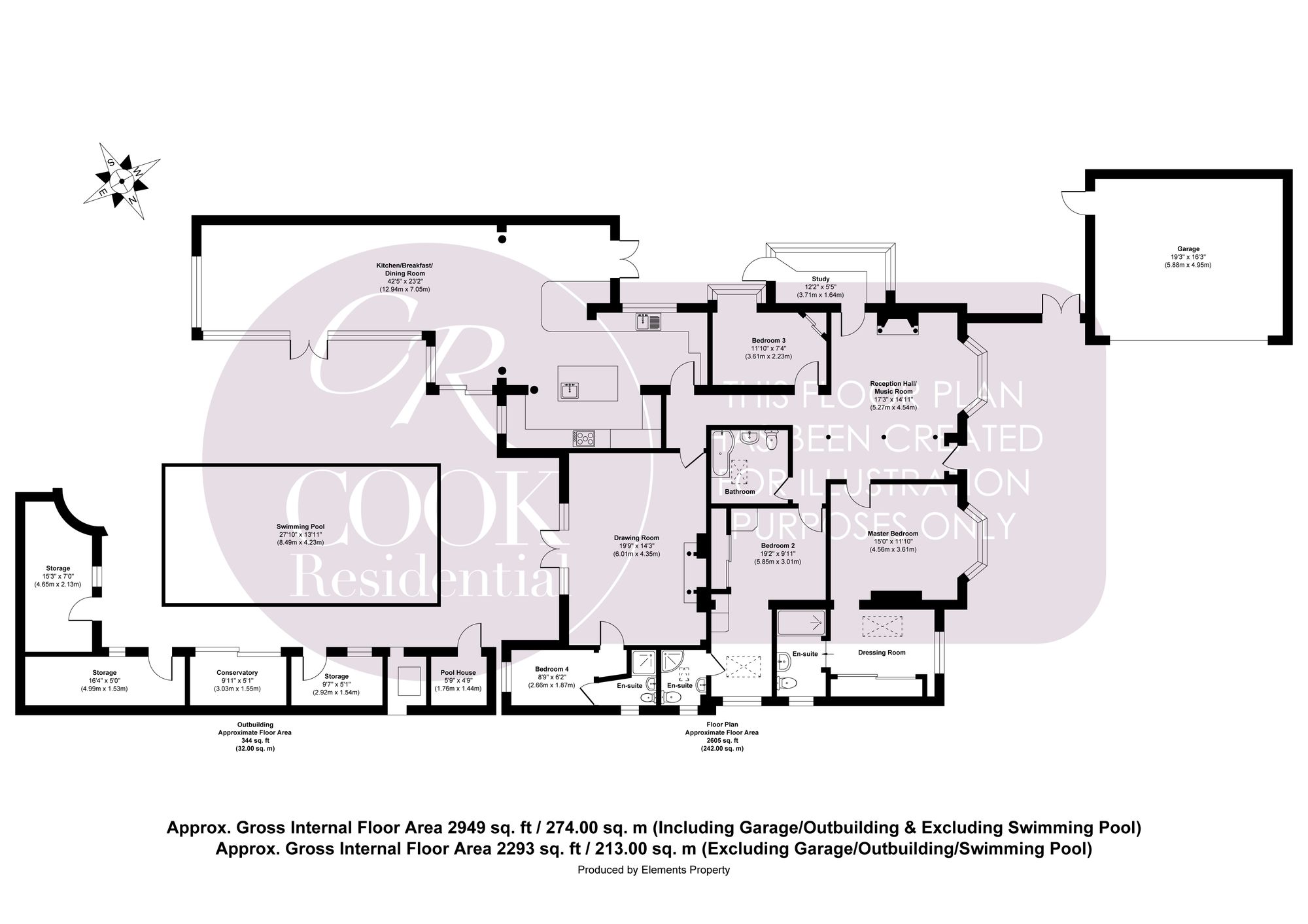 Meadowcote Tewkesbury Road, Cheltenham floorplan