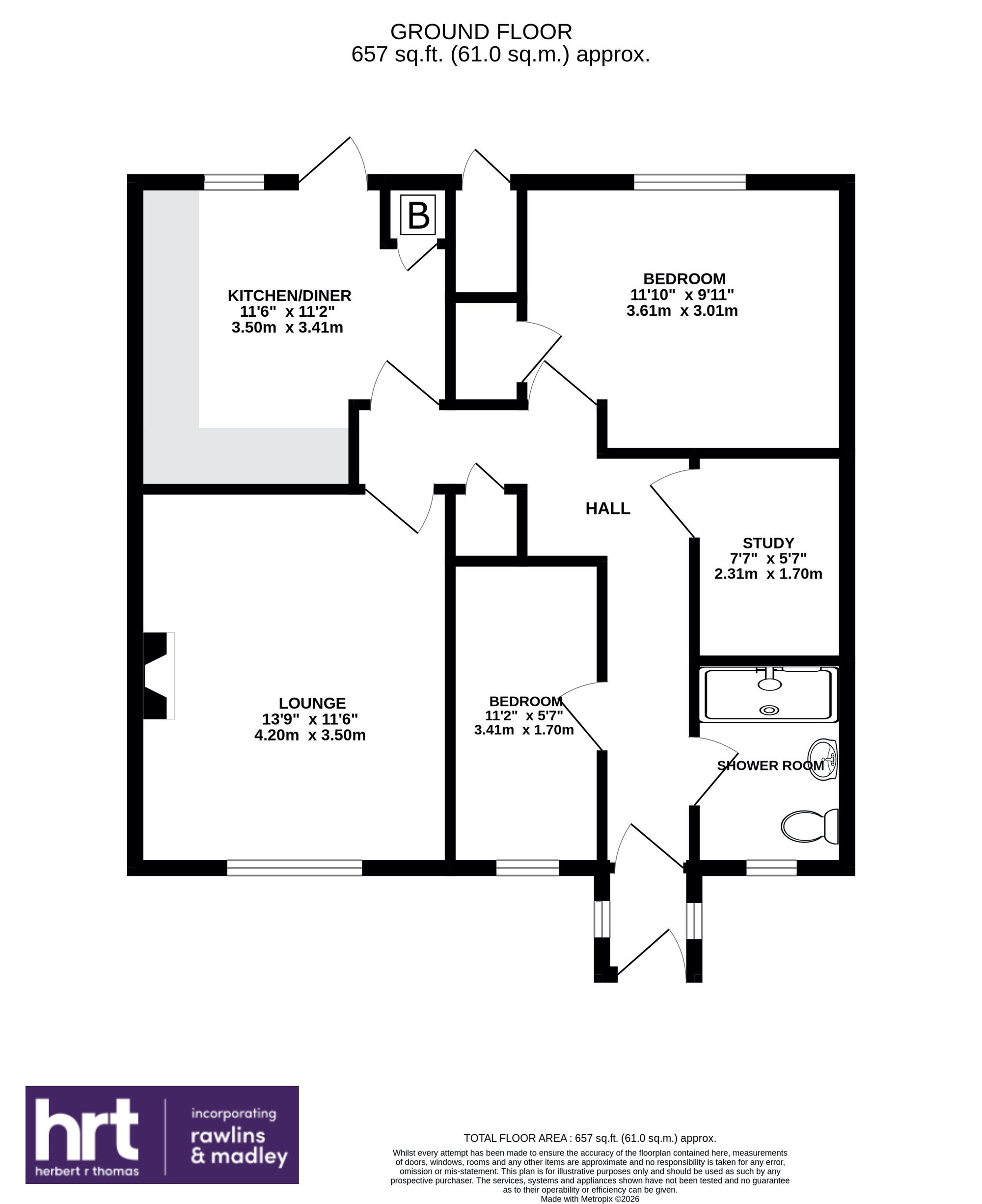26 Maes Pwll, Neath floorplan