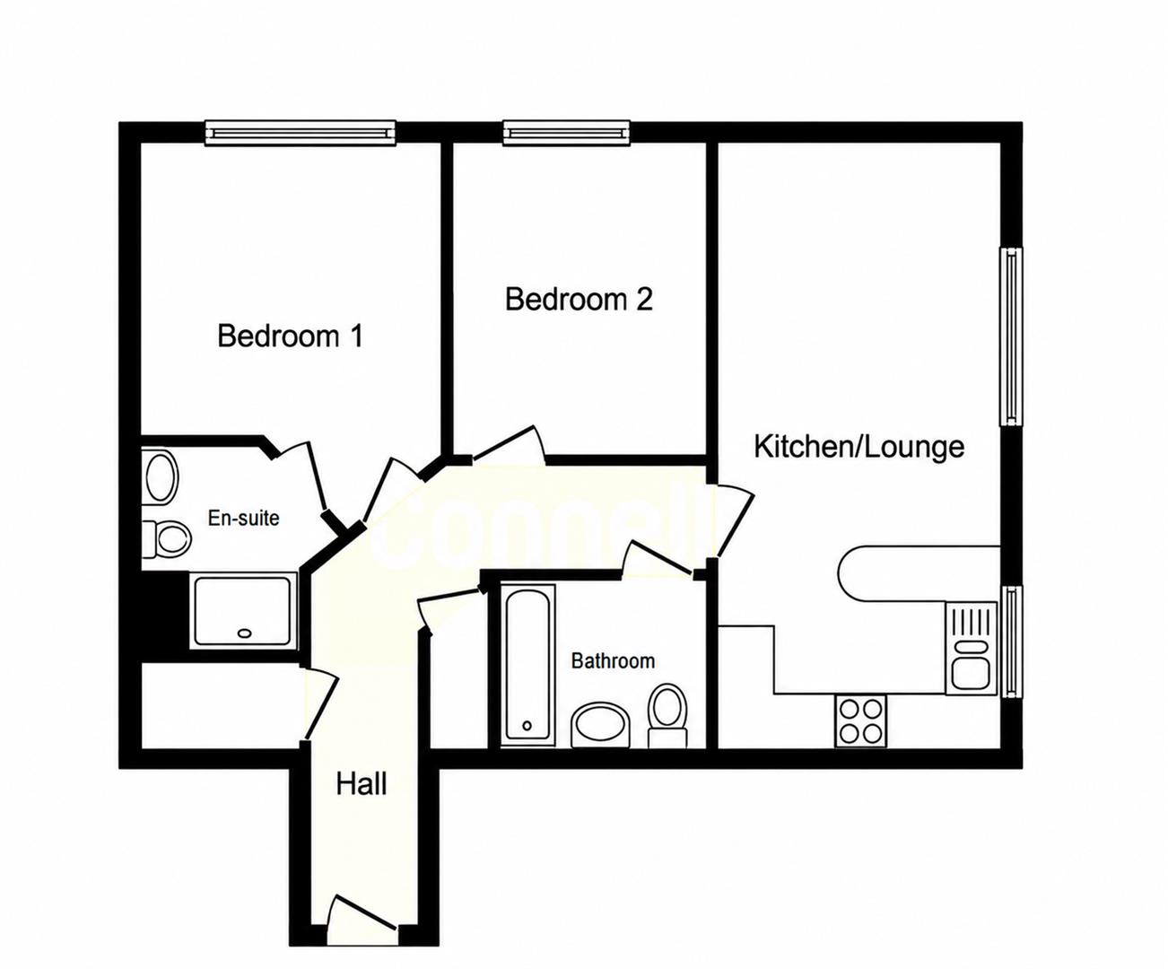 Flat 18, Centrika, Bath Road, Slough floorplan