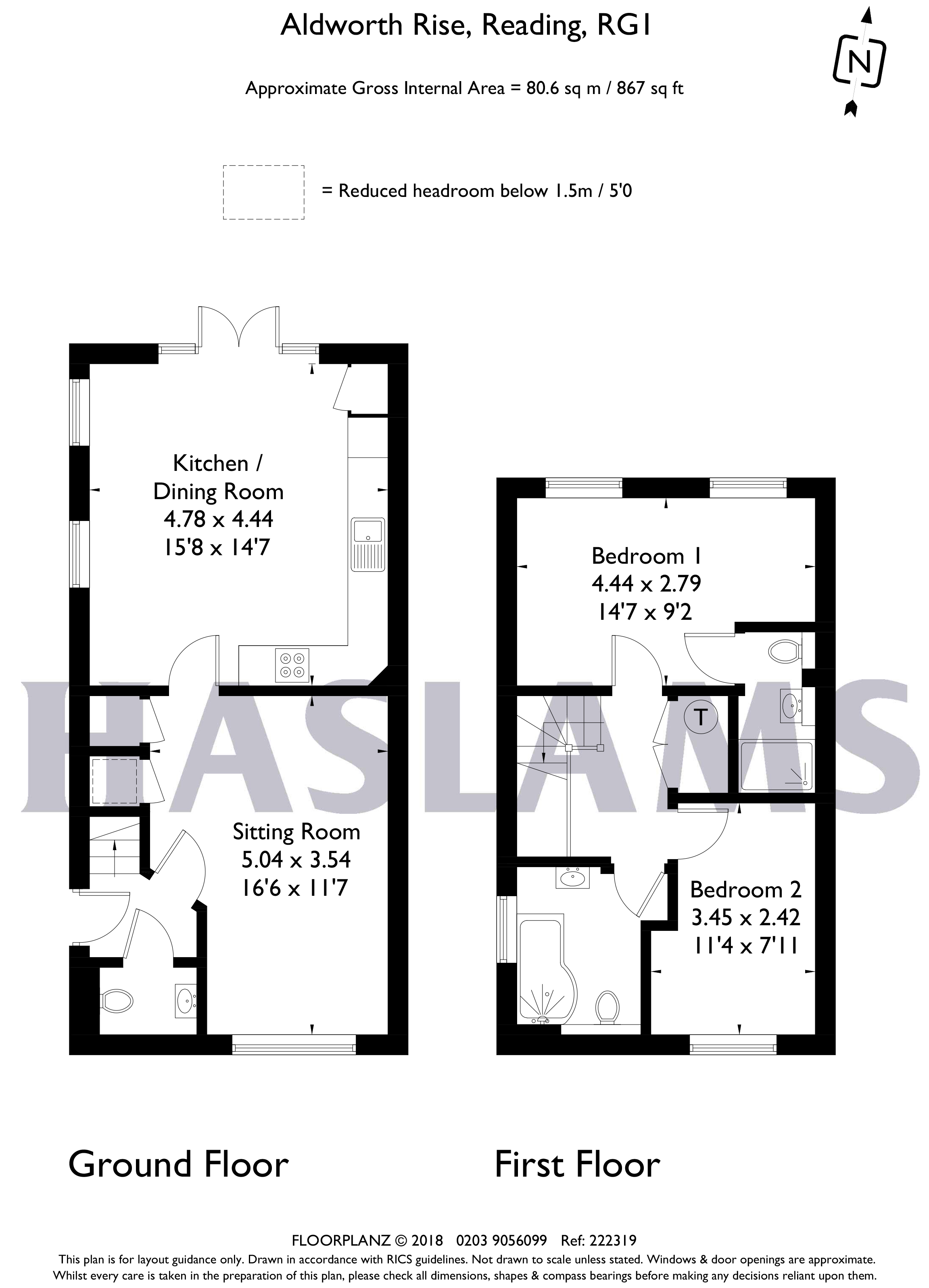 2 Bedrooms End terrace house for sale in Aldworth Rise, Reading RG1