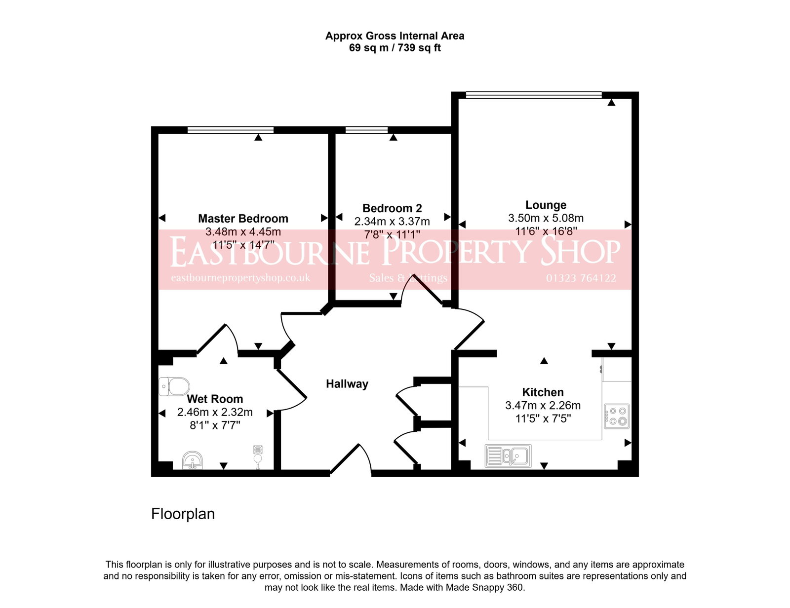 Cranbrook, 10,Flat 38, Pembury Road, Eastbourne floorplan