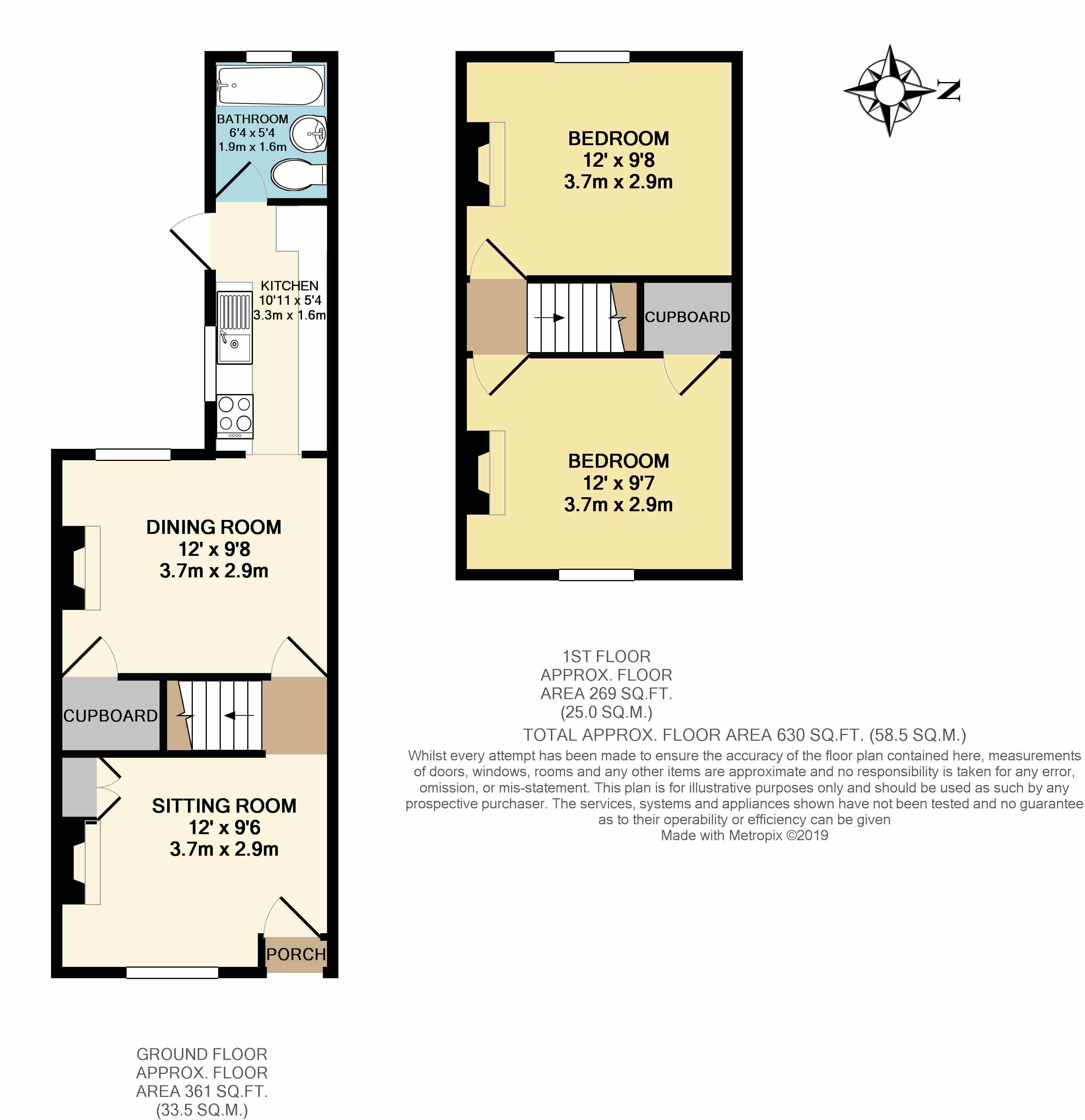 2 Bedrooms Terraced house for sale in Blenheim Gardens, Reading RG1