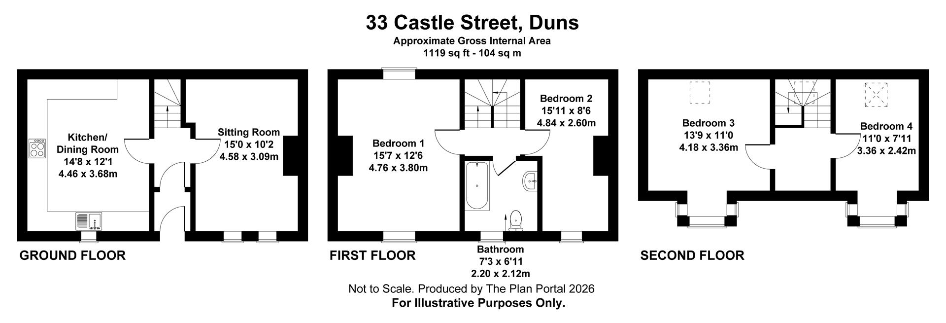 33, Castle Street, Duns floorplan