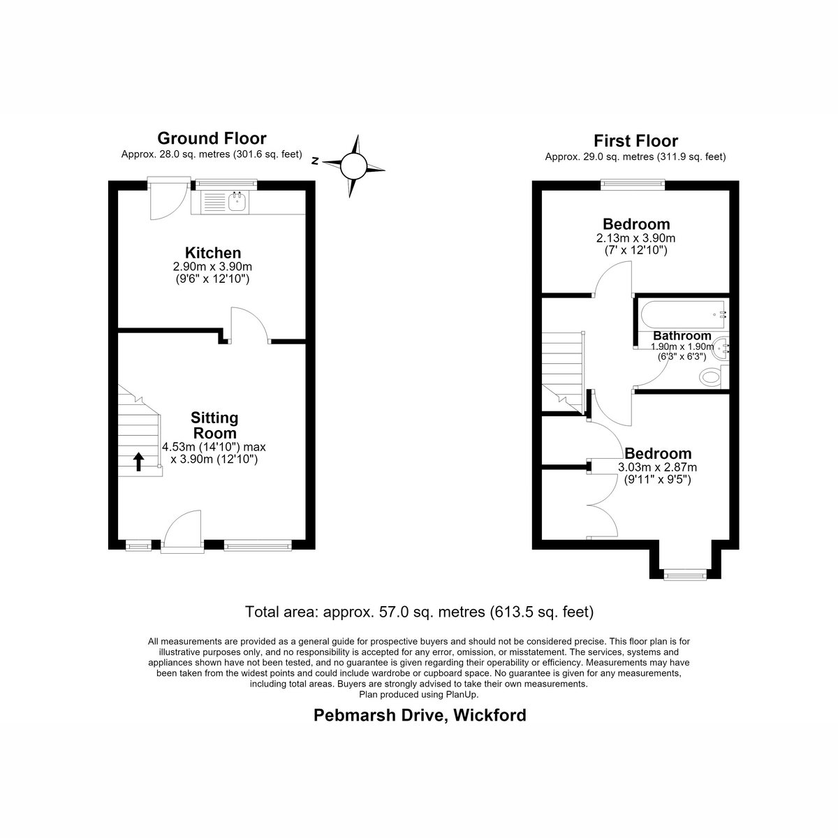57, Pebmarsh Drive, Wickford floorplan
