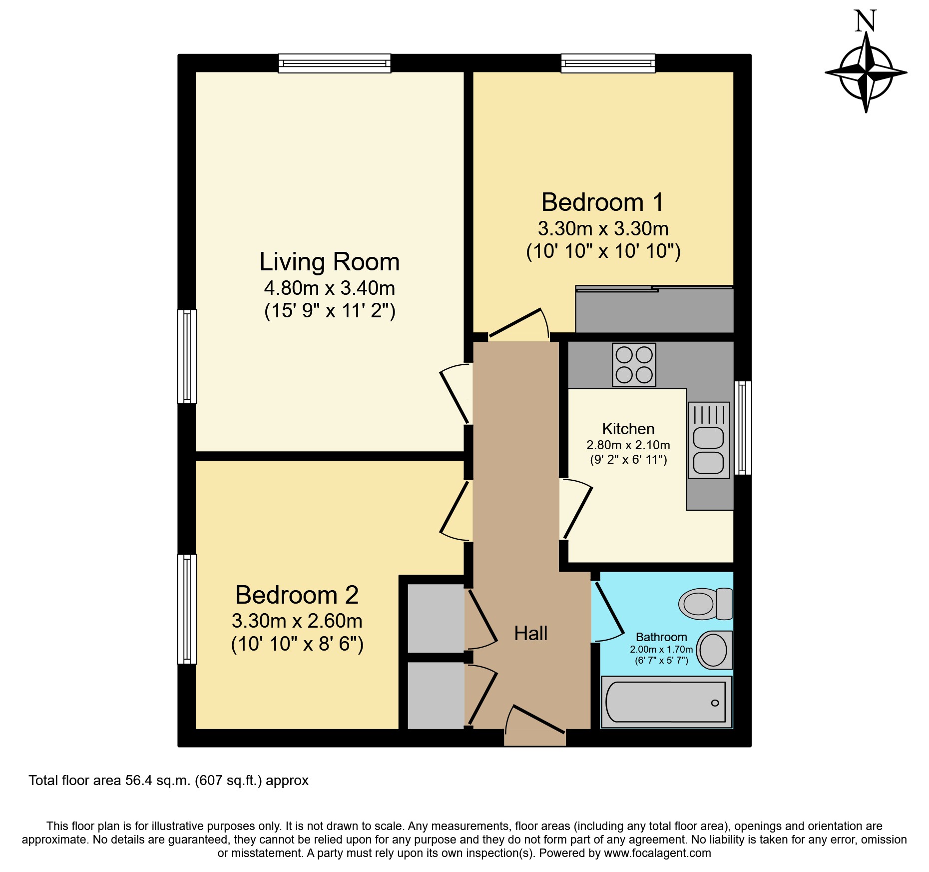 Flat 35, Granville Place, Elm Park Road, Pinner floorplan