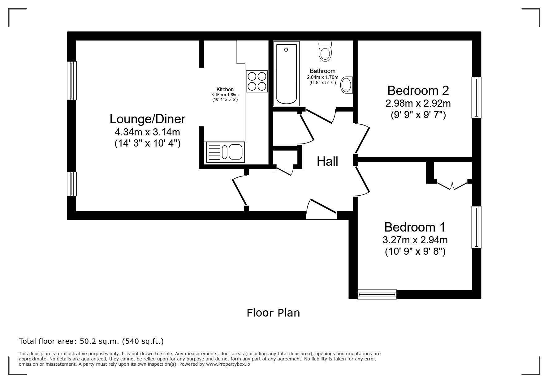 1, Heron Quay, Bedford floorplan