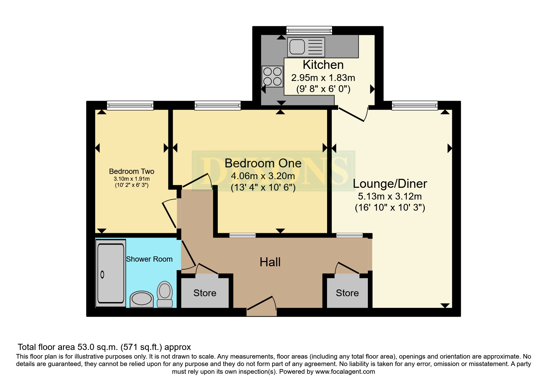 Flat 31, St. Annes Court,, St. Annes Way, Birmingham floorplan