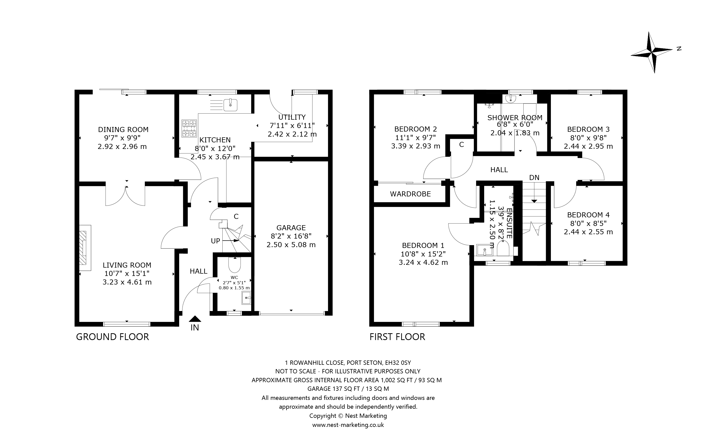 1, Rowanhill Close, Port Seton floorplan