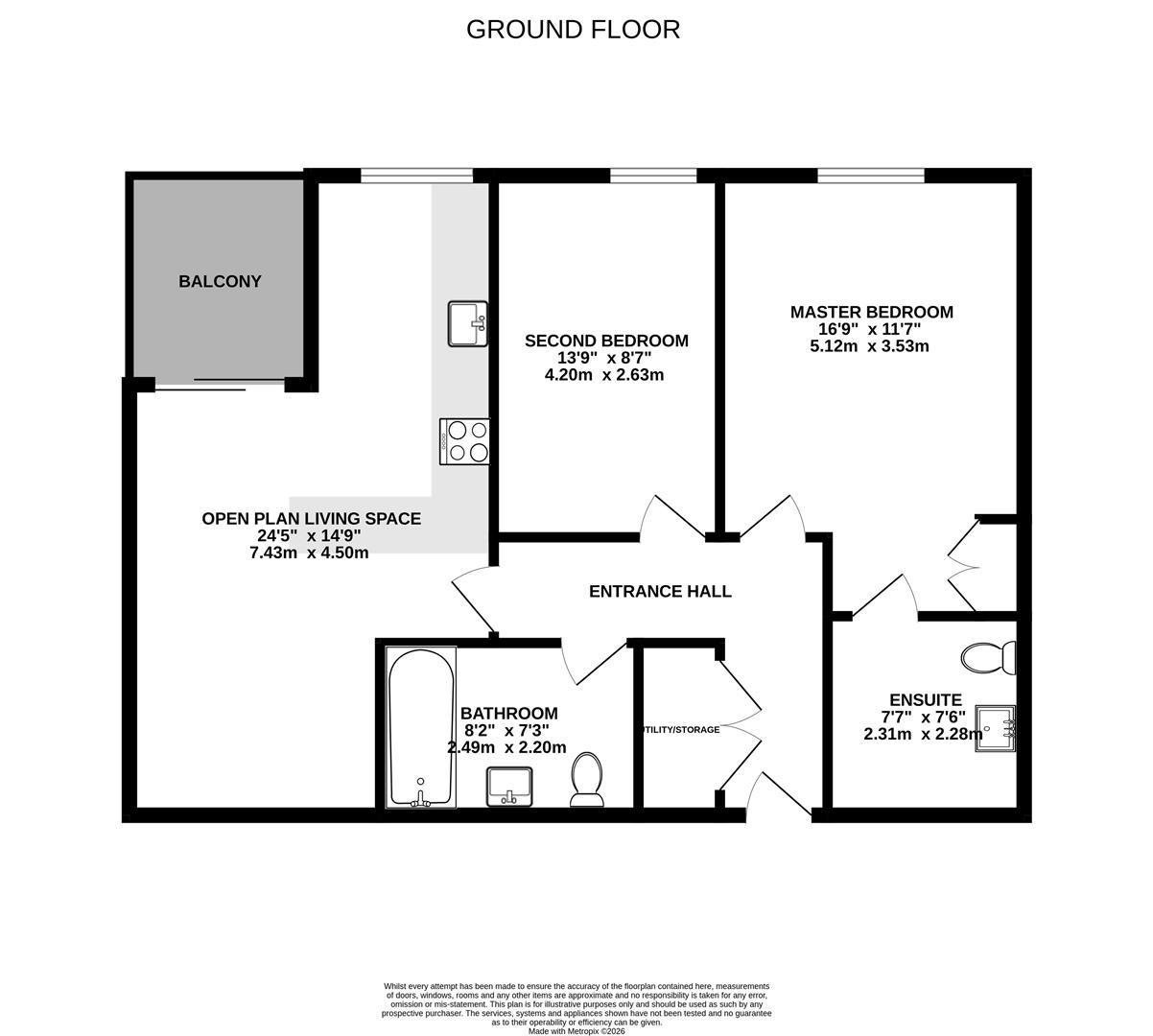 Flat 10, Whitefriars Apartments, 5 Market Parade, Gloucester floorplan