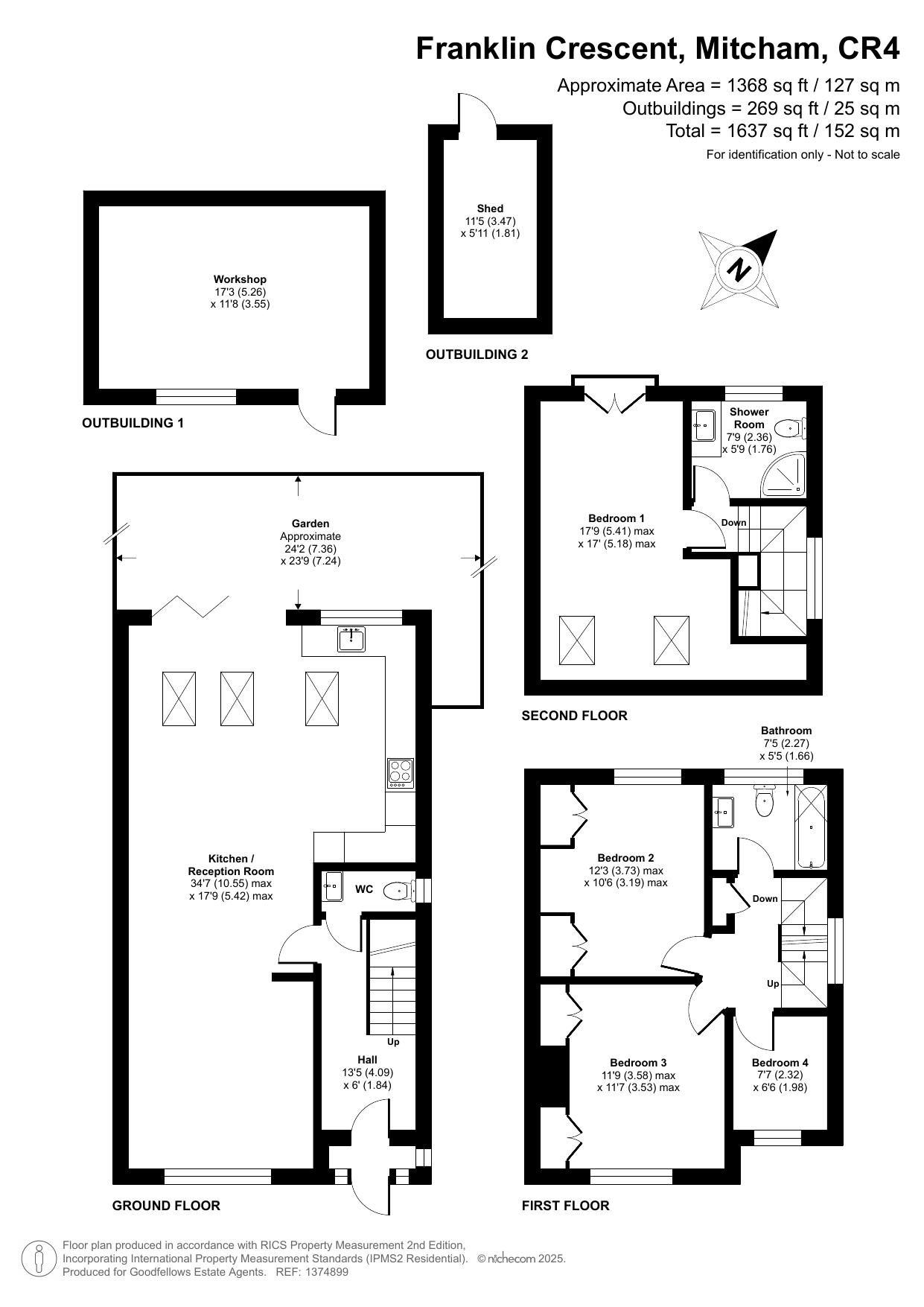 Franklin Crescent, Mitcham, CR4 floorplan