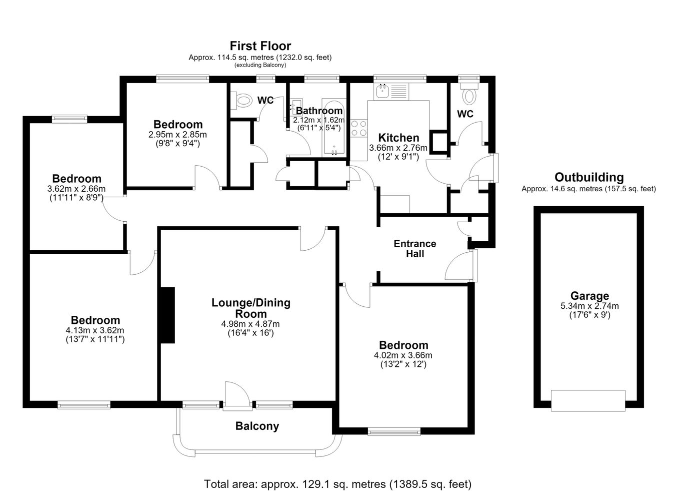 14 Cordova Court, Sandgate Road, Folkestone floorplan