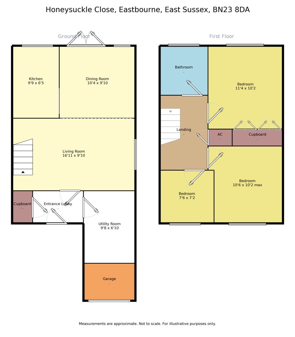 3 Bedrooms Semi-detached house to rent in Honeysuckle Close, Eastbourne BN23