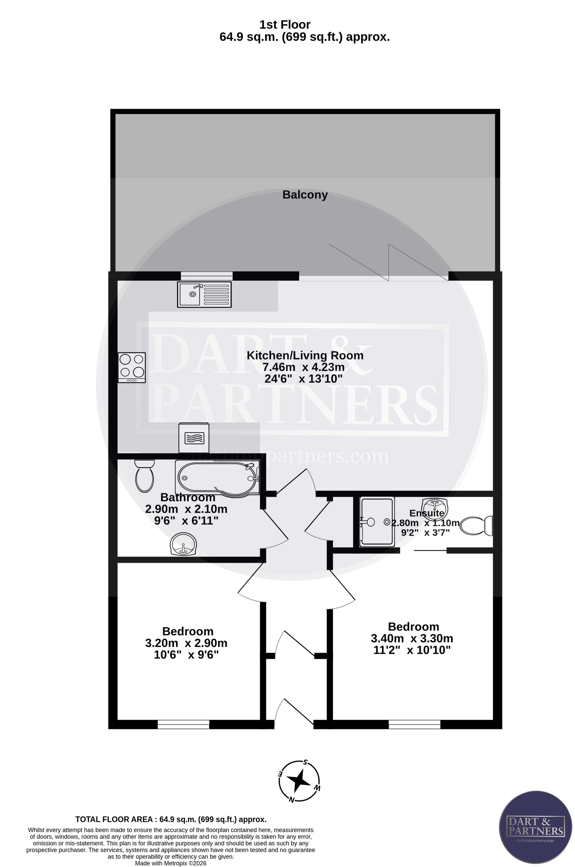 Flat 3, Grand Banks Clay Lane, Teignmouth floorplan