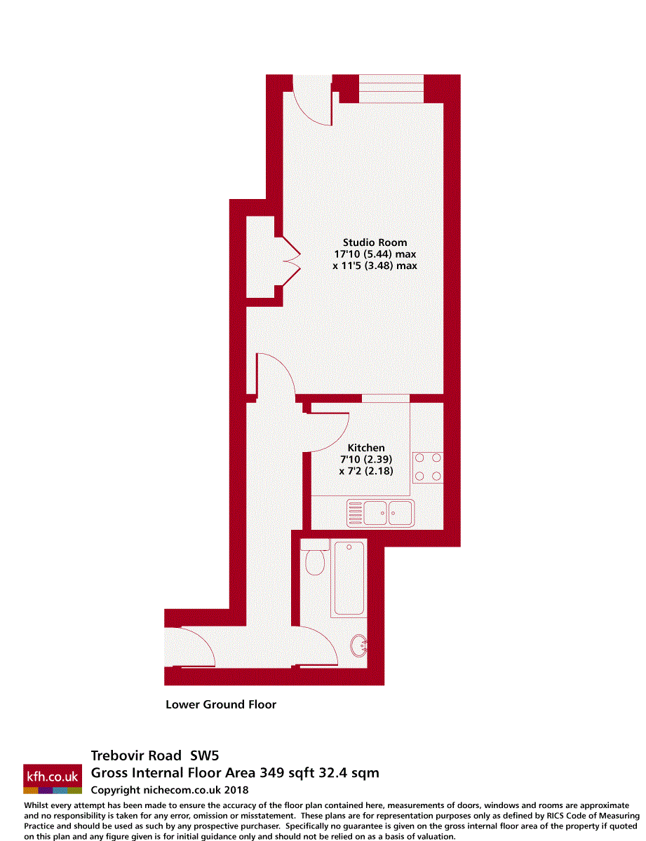 0 Bedrooms Studio to rent in Trebovir Road, London SW5