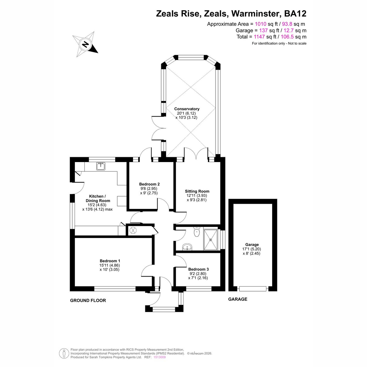 48, Zeals Rise, Warminster floorplan