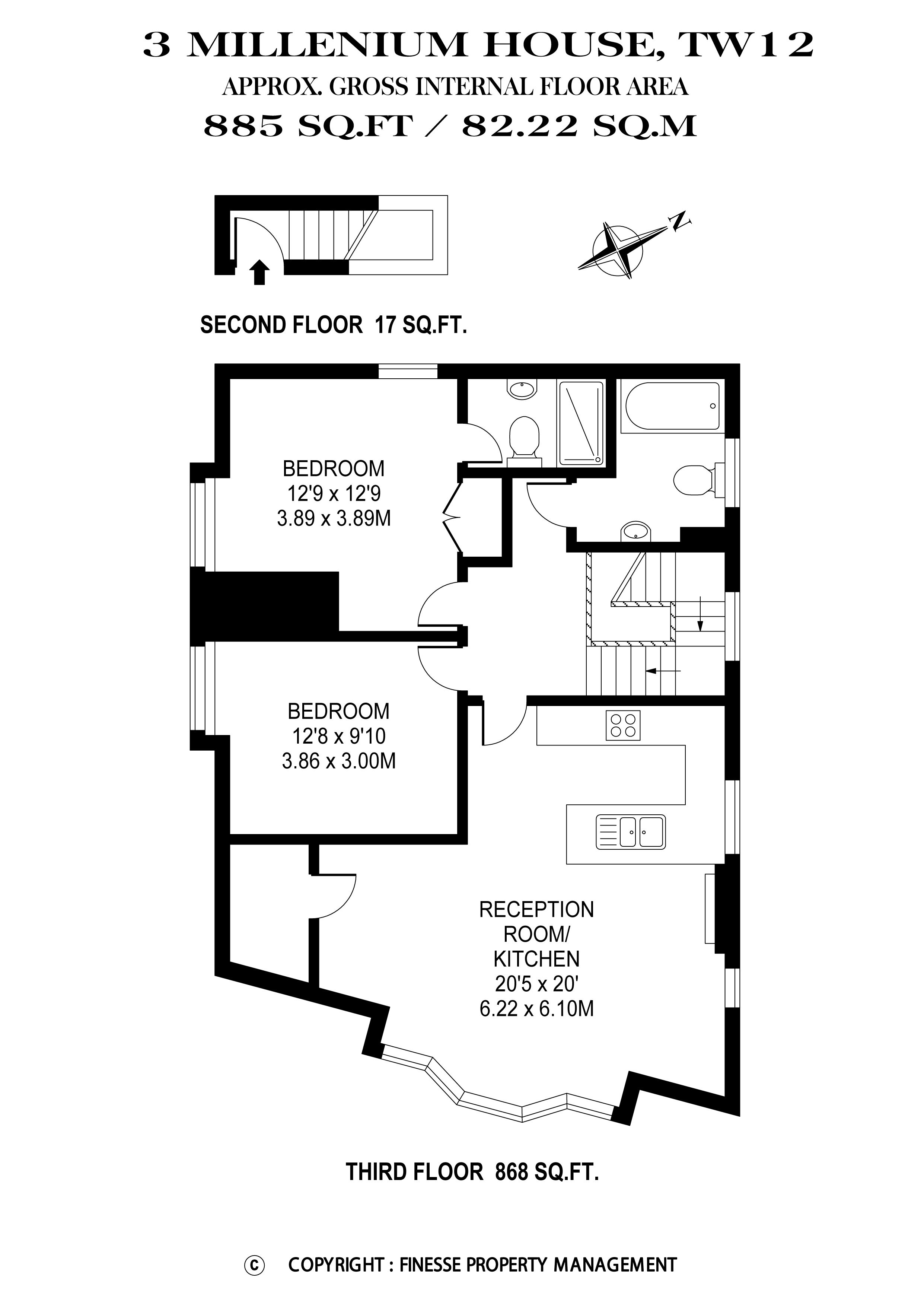 2 Bedrooms  for sale in High Street, Hampton Hill, Hampton TW12