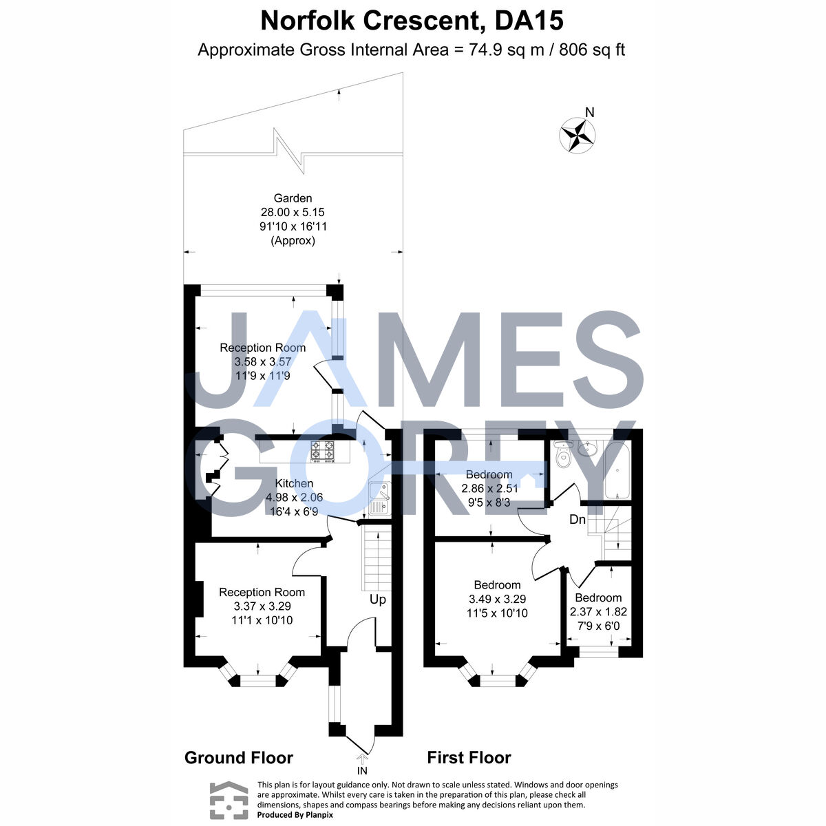 75, Norfolk Crescent, Sidcup floorplan