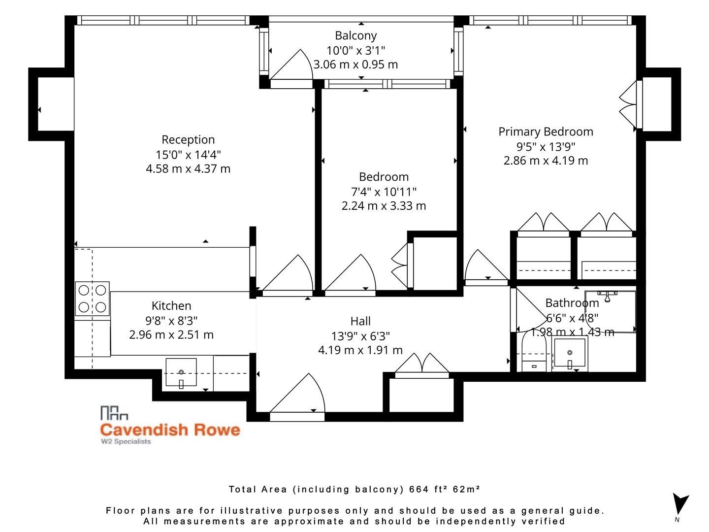 29, Heron Court, 63 Lancaster Gate, London floorplan