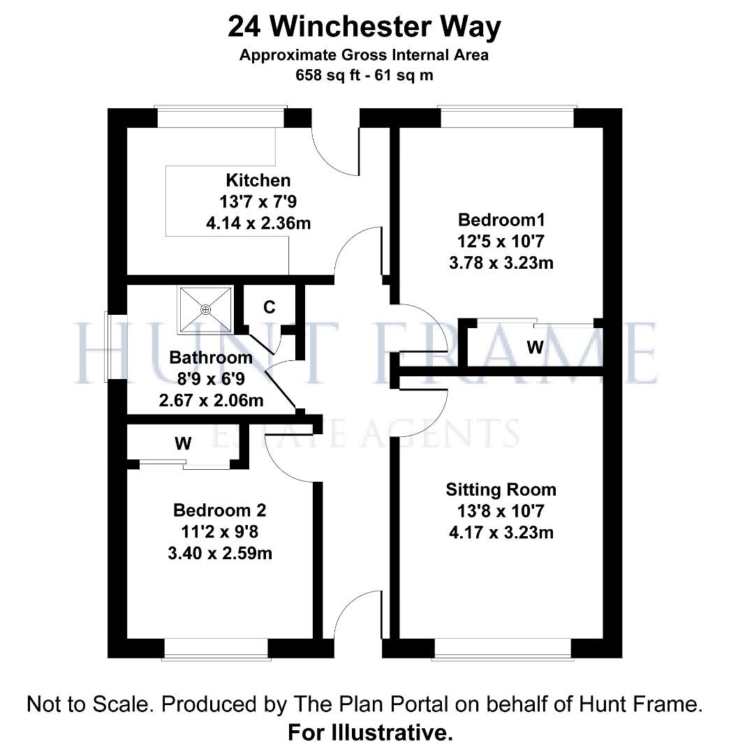 Winchester Way, Willingdon, Eastbourne BN22, 2 bedroom semidetached bungalow for sale