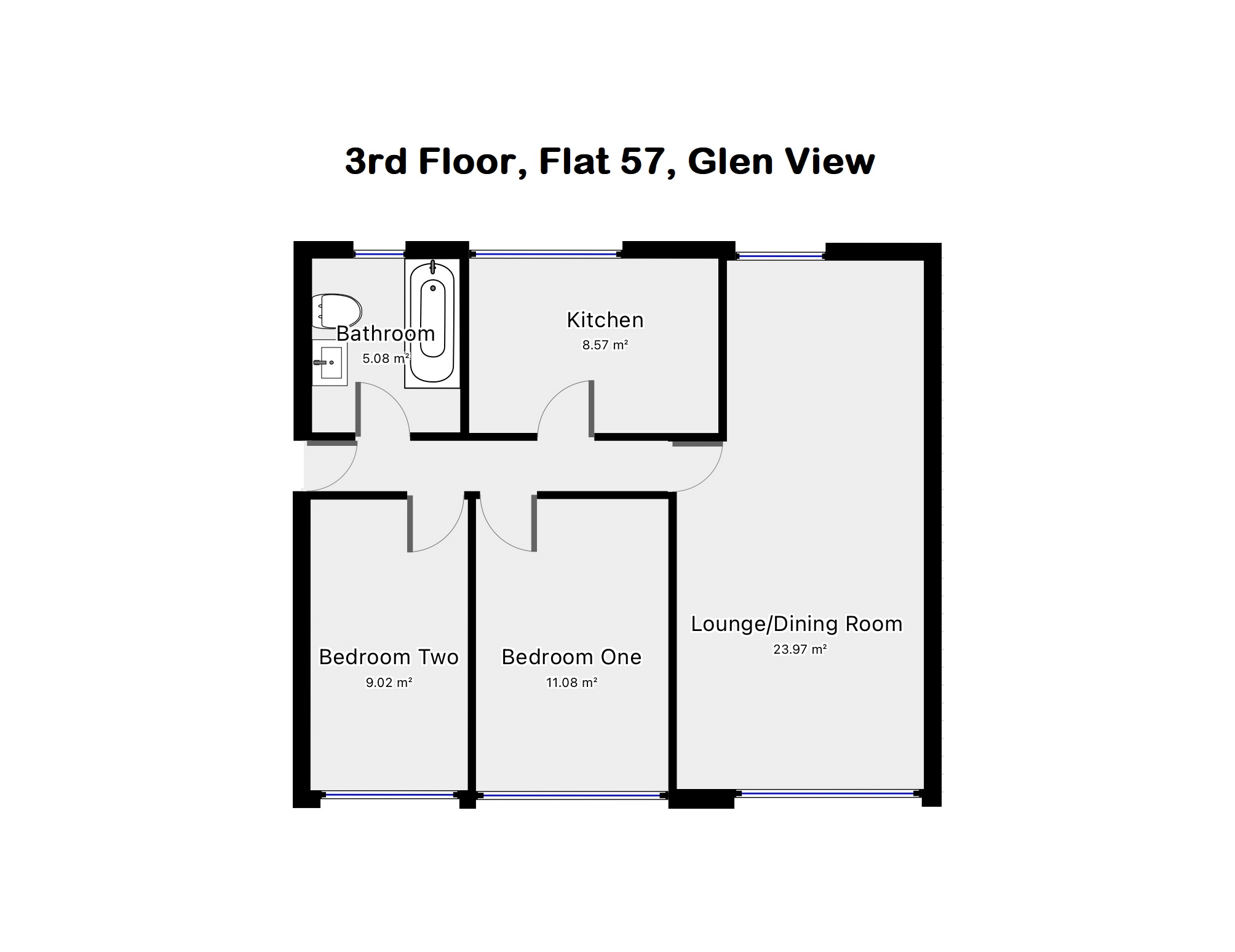 Glen View, Windmill Hill, Gravesend DA12, 2 bedroom flat for sale